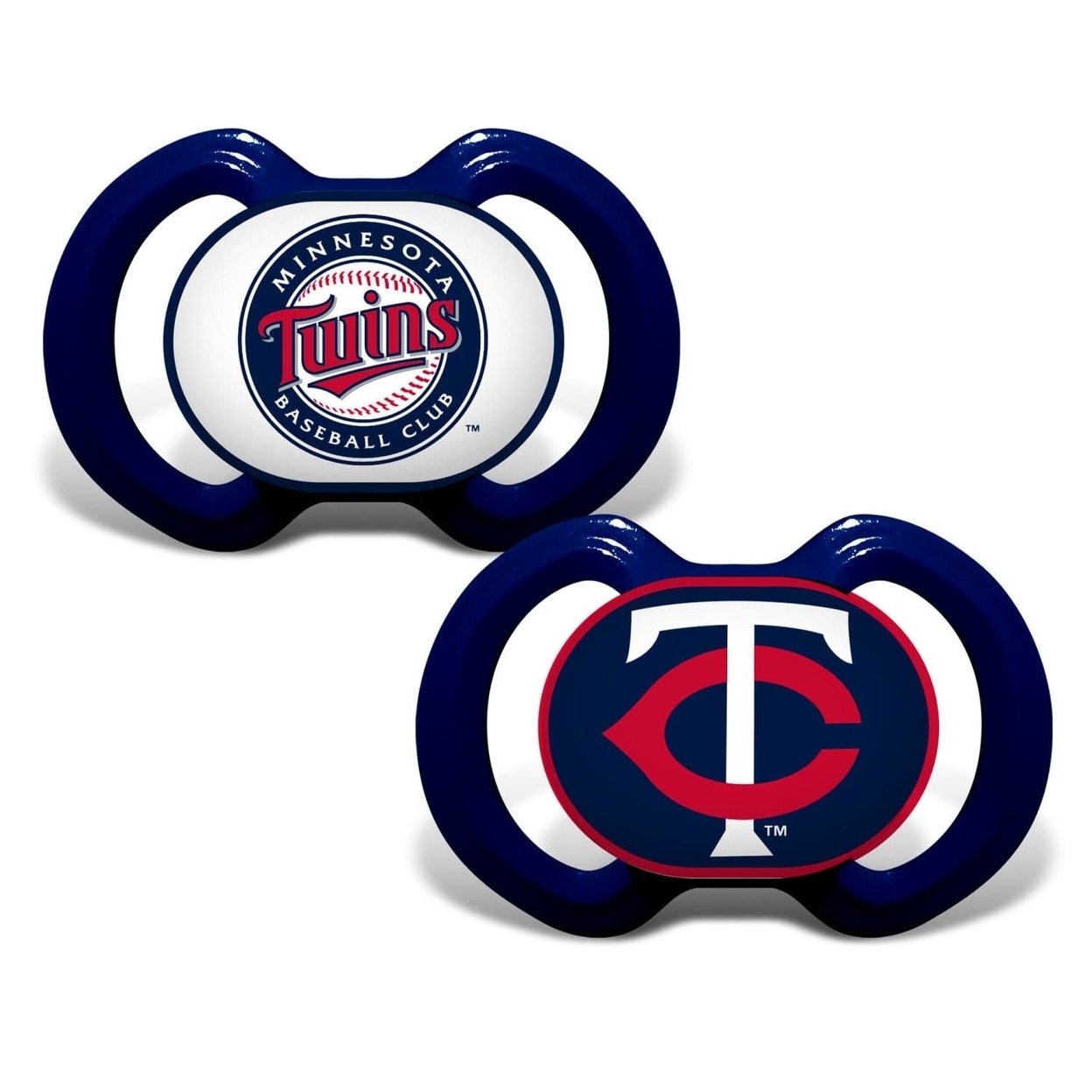 Minnesota Twins Pacifier 2-Pack Mlb Baby Pacifiers Bpa-Free Silicone Nipple