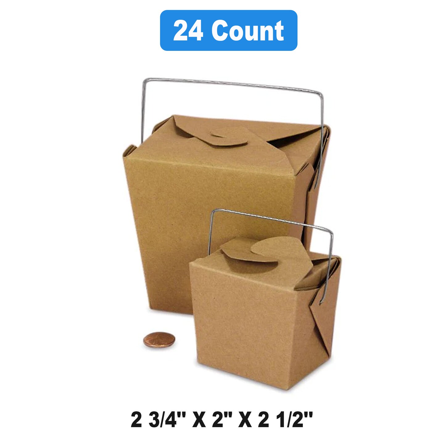 Kraft Wire Handle Boxes 2.75&#x22; x 2&#x22; x 2.5&#x22;