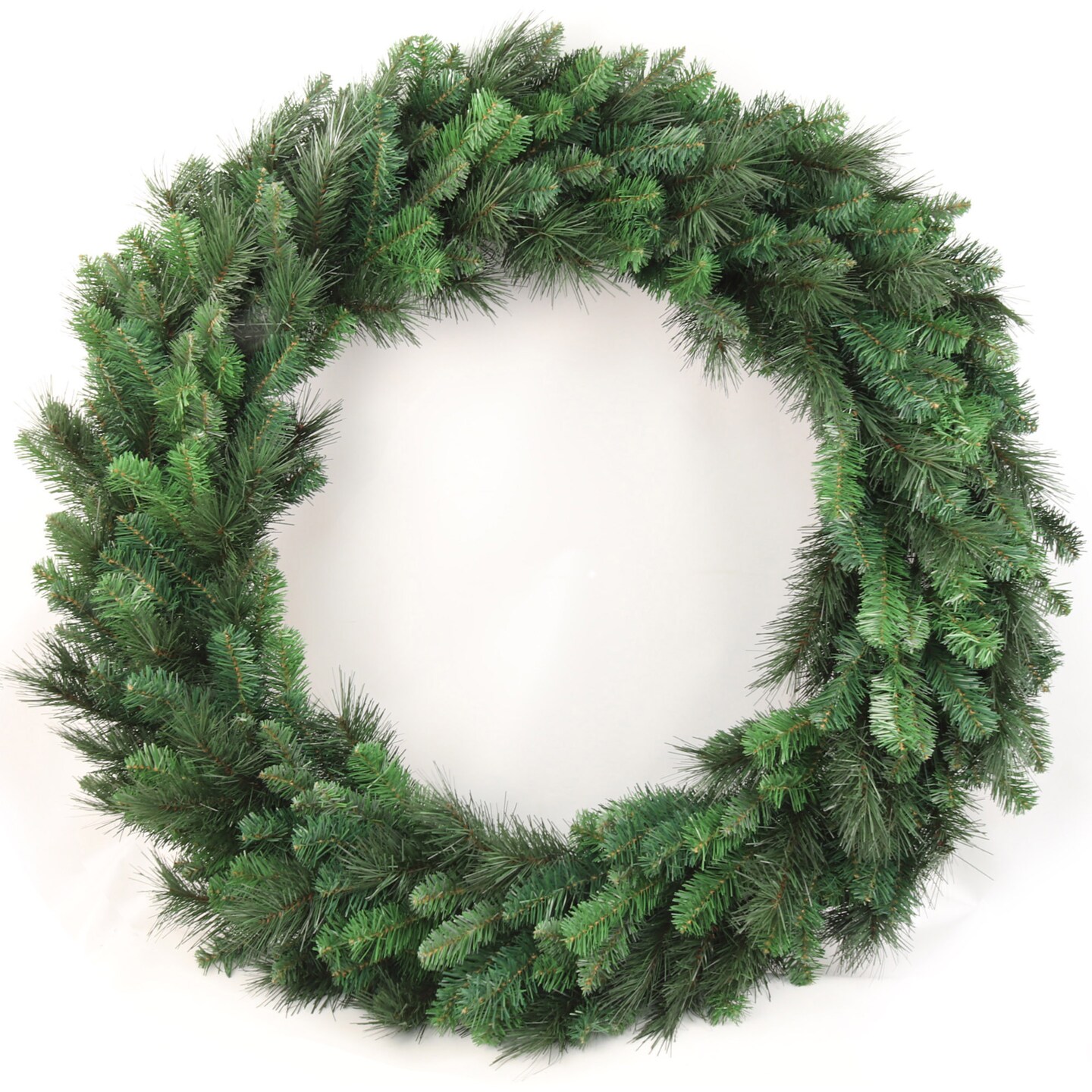 48&#x22; Deluxe Evergreen Double Wreath | Lifelike Greenery | Indoor/Outdoor Use | Holiday &#x26; Christmas D&#xE9;cor | Perfect for Front Door, Mantels, &#x26; Walls