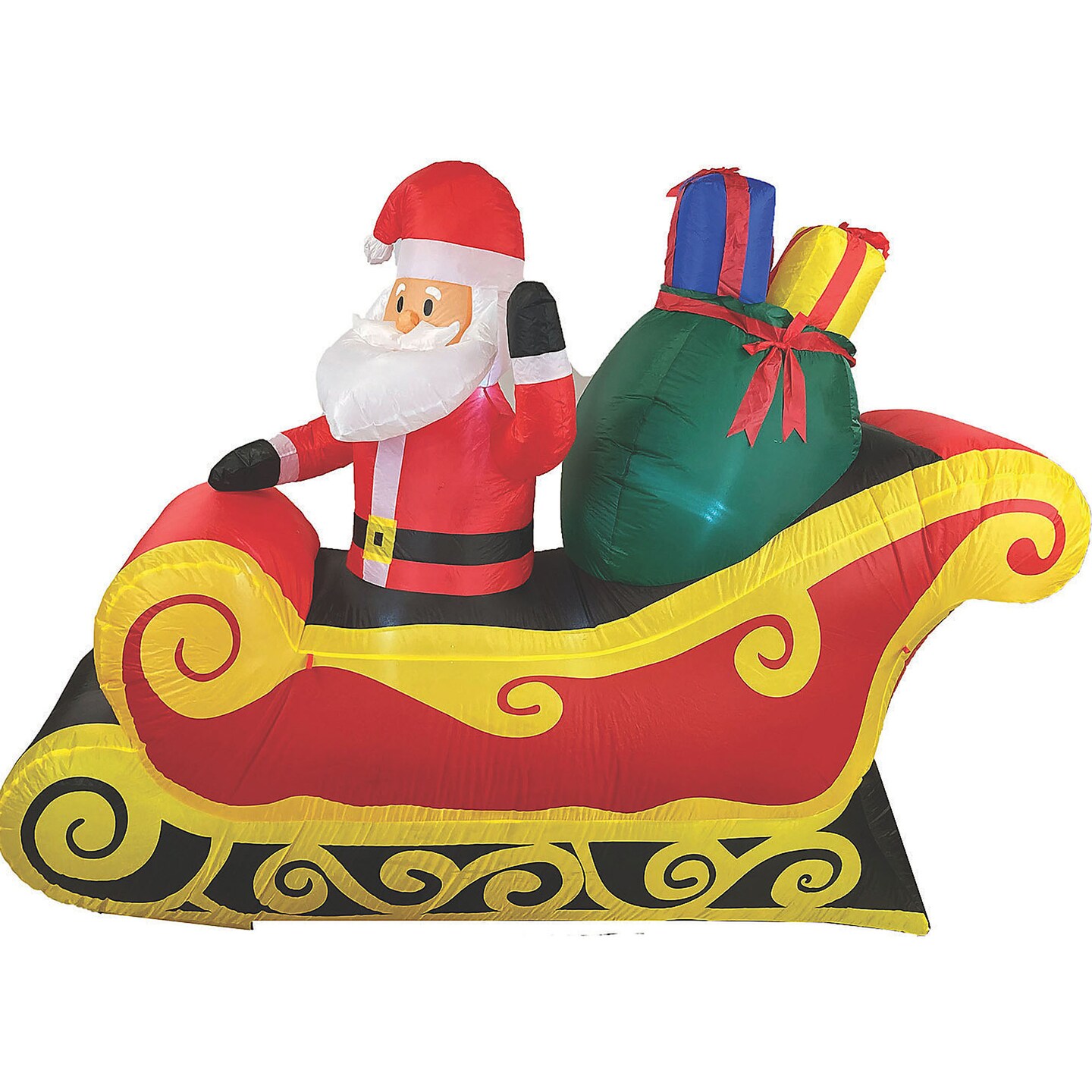 Santa Sleigh Inflatable 7 Ft