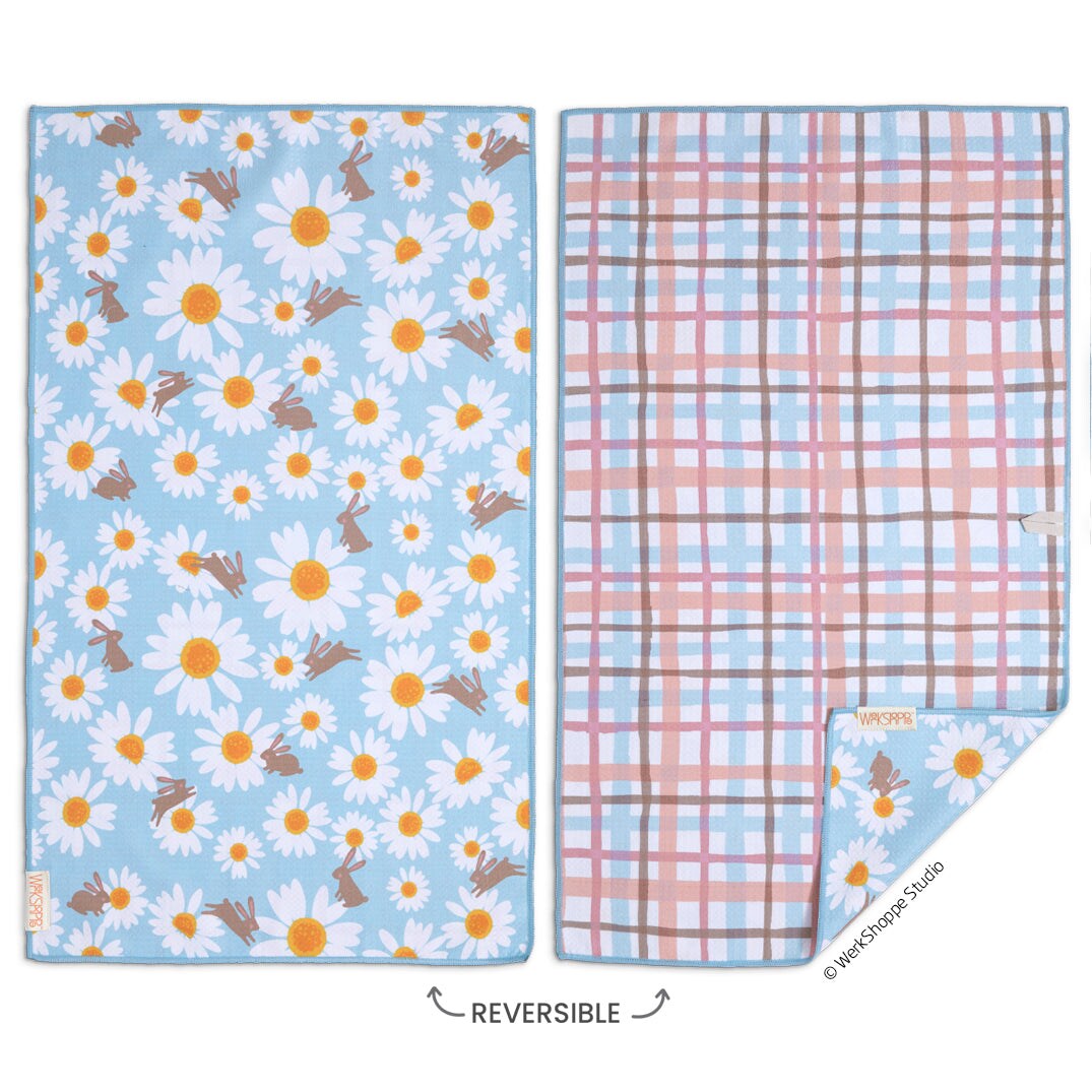 Daisy Hop Microfiber Kitchen Dish Towel