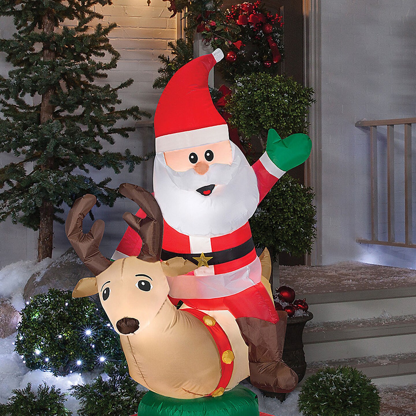 Airblown Animated Santa Reindeer