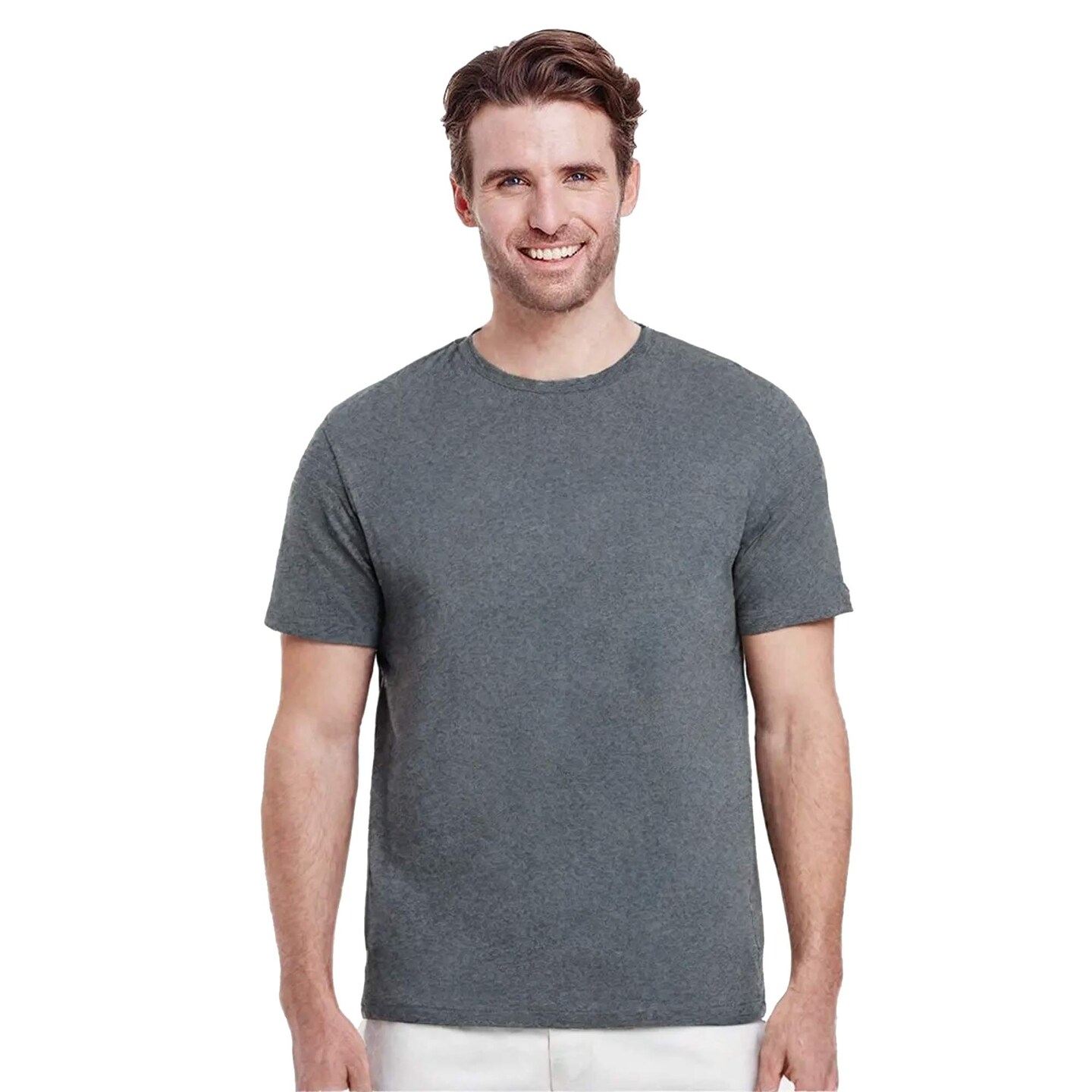 Gildan Heavy Cotton Crew Neck Short Sleeve T-Shirt 100% Cotton for Work Layering & Custom Printing