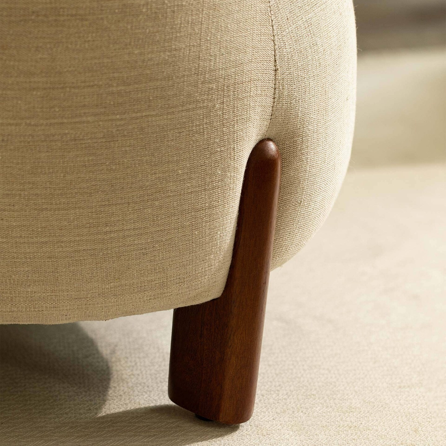 Upholstered Round Ottoman - 19.69 X 19.69 X 16.93&#x22;