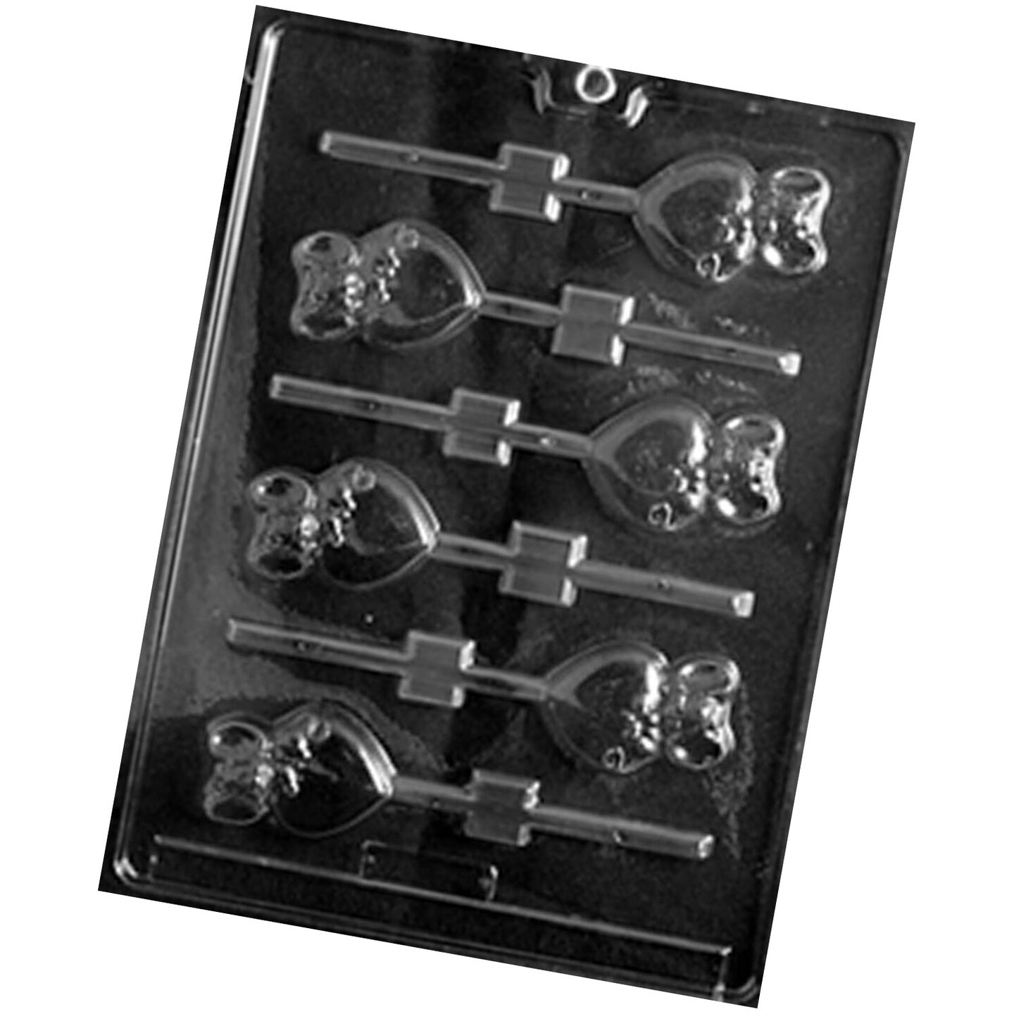 Mouse on Heart Lolly Chocolate Mold