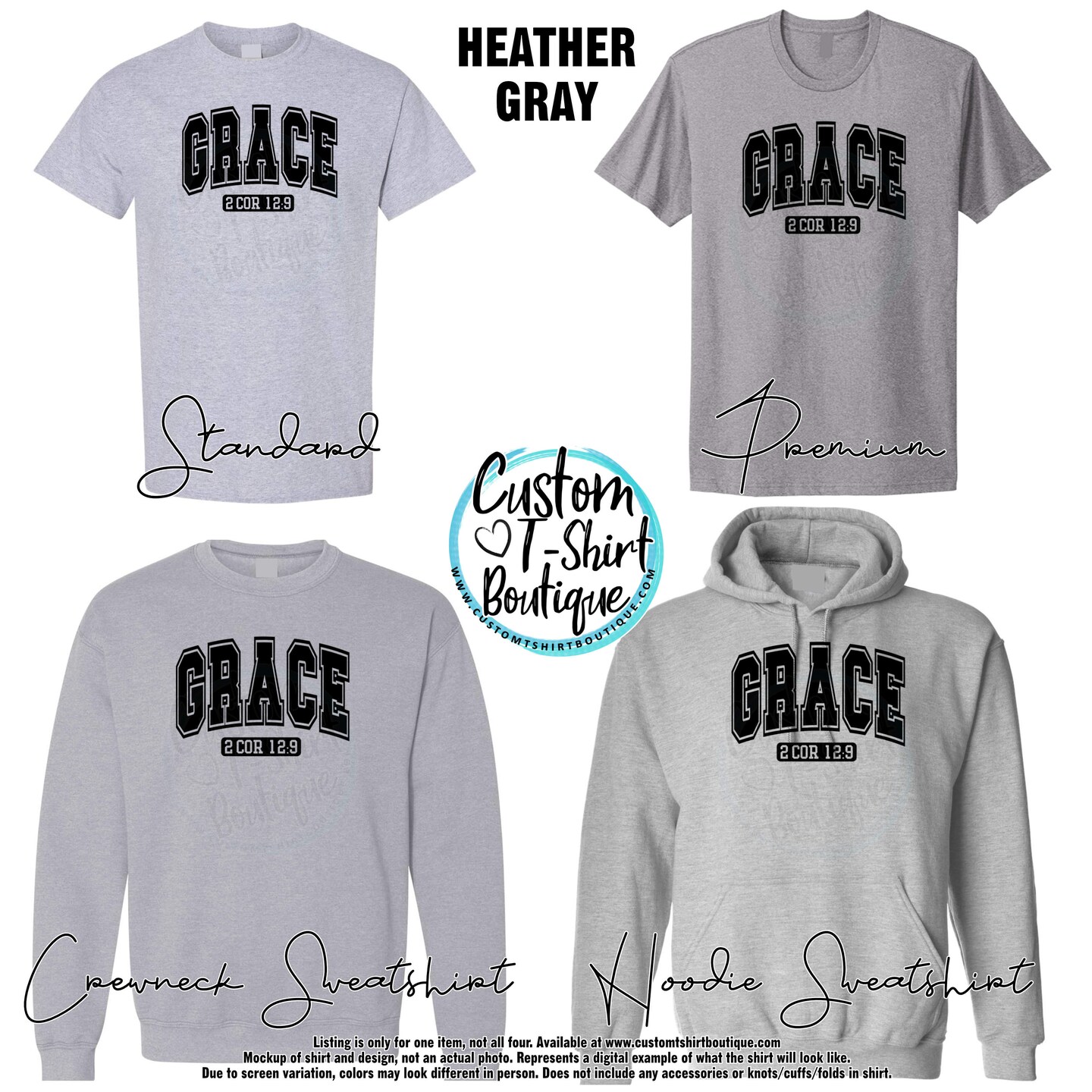 Grace Christian Faith T-Shirt, Sweatshirt, or Hoodie - Bible Scripture T-Shirt product 7
