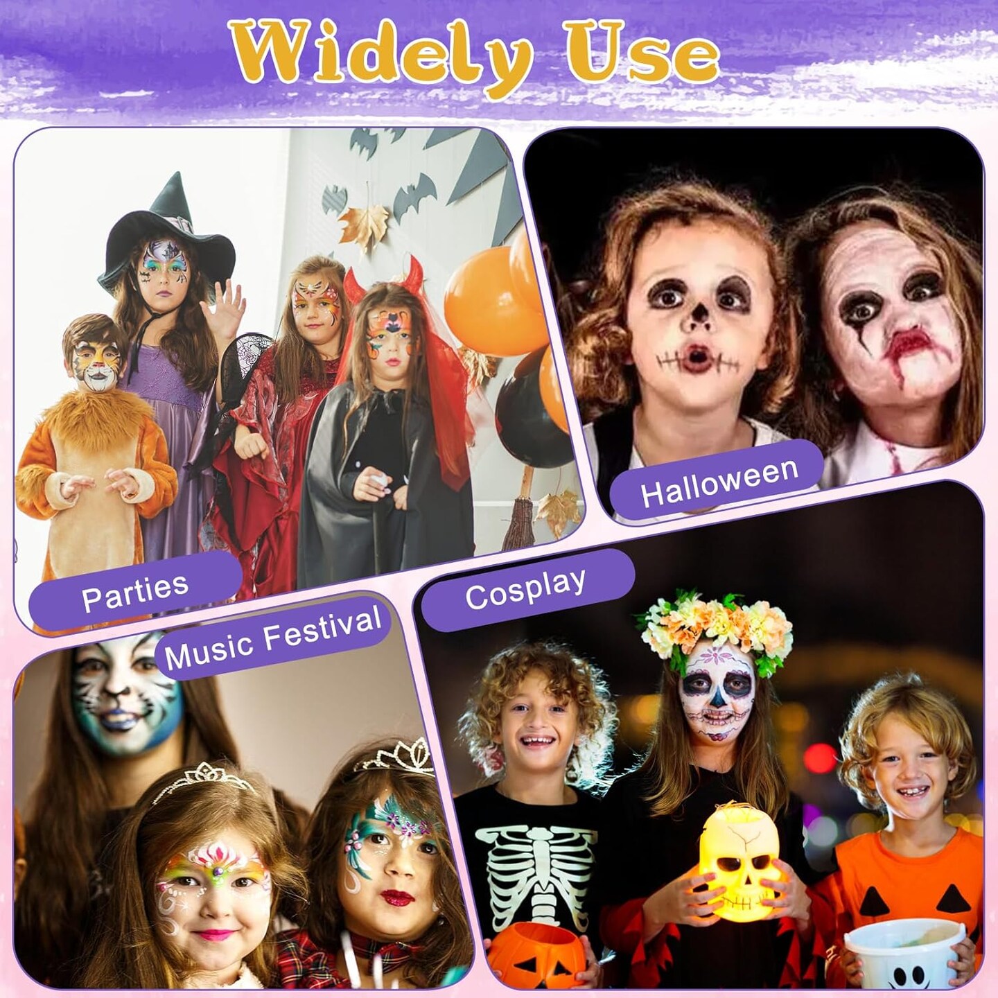 34+28Pcs Face Paint Stencils Kit,34 Pcs Plastic Facial Painting Stencils Reusable