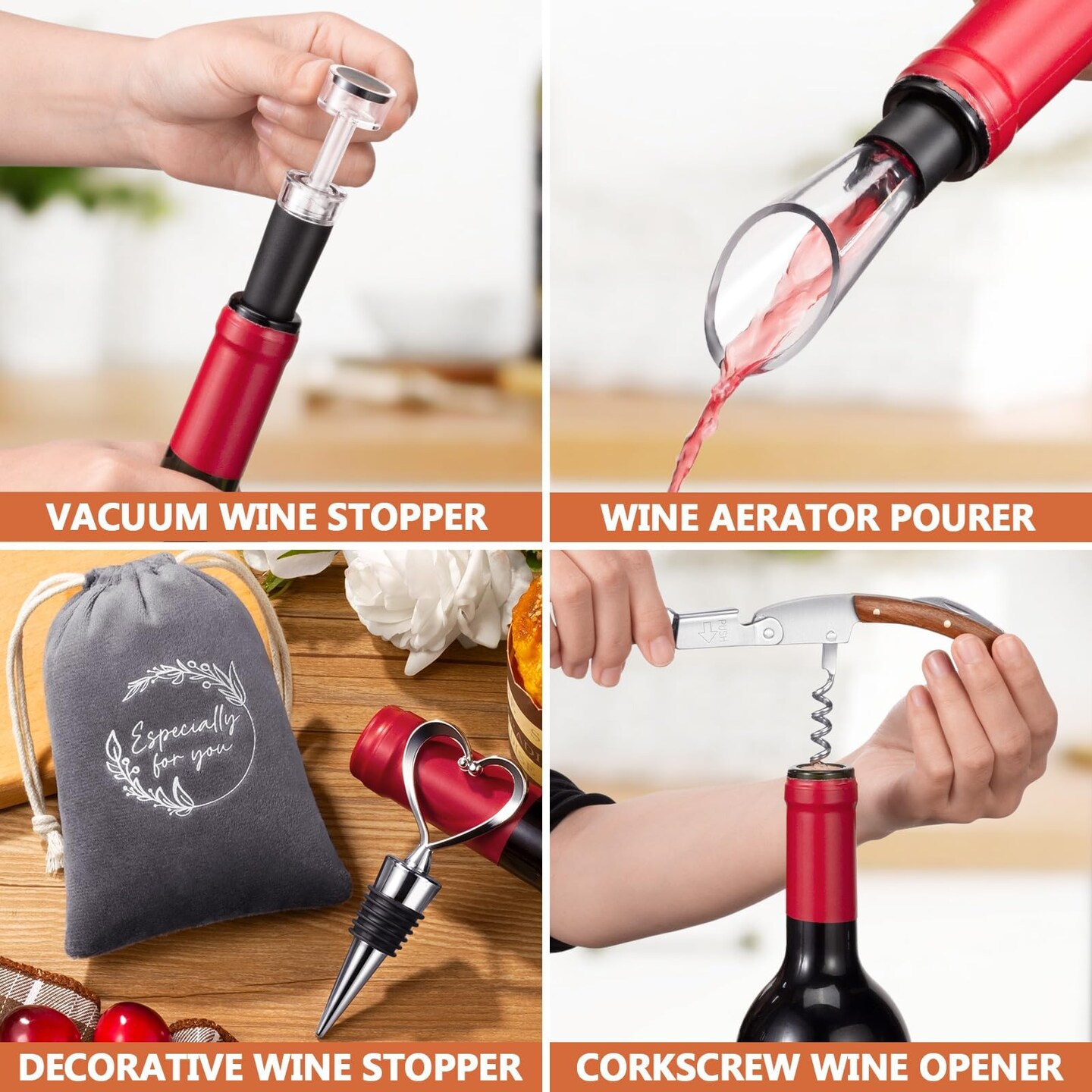 Wine Lovers Gifts for Women Wine Gift Baskets, Mothers Day Birthday Gifts for Women Mom Her Sister Friend Dad Coworker Girlfriend Housewarming Gift Set, Wines Cooler Bag Tote Carrier Wines Tumblers