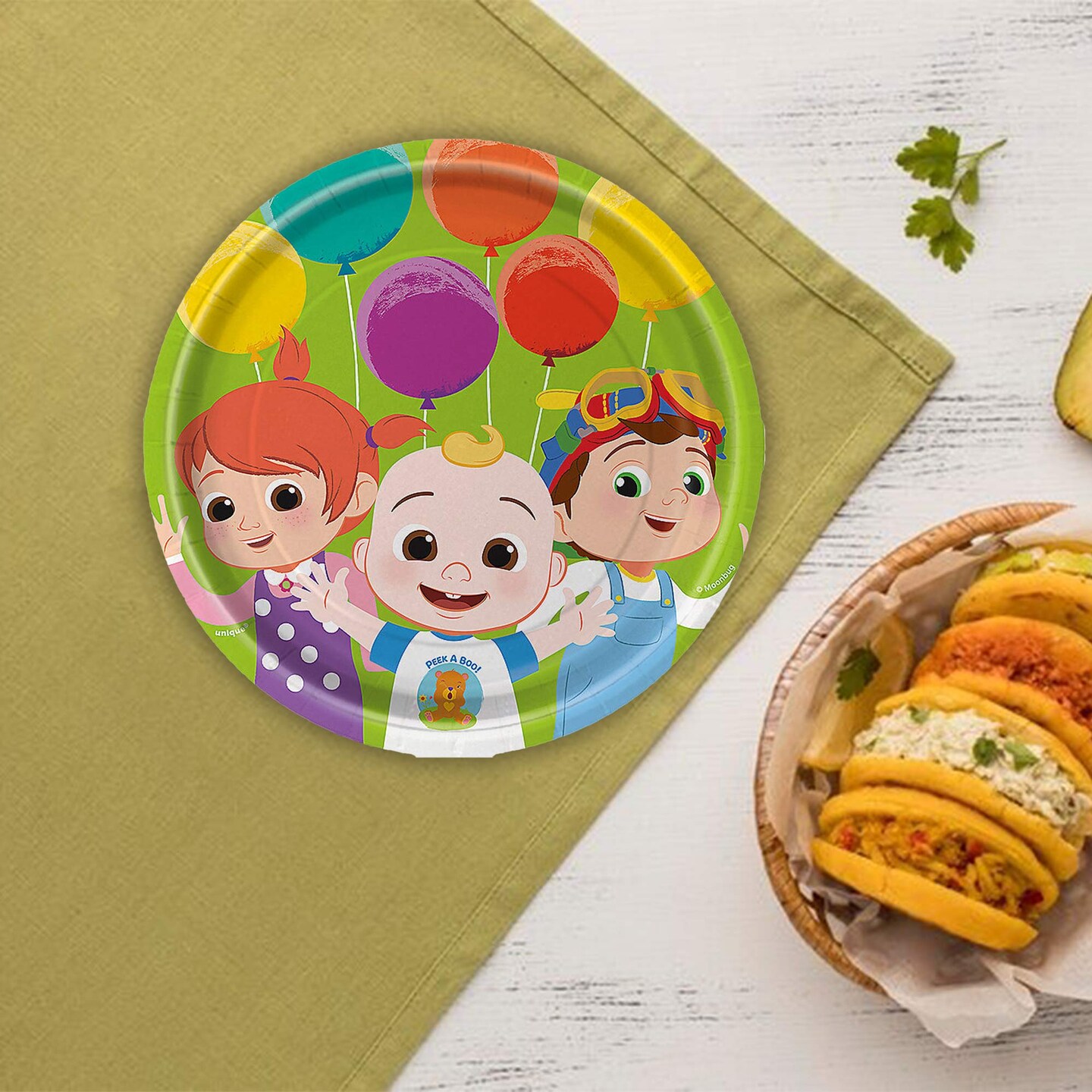8 Count CoComelon Paper Dessert Plates 7&#x22; Colorful Kids Birthday Supplies &#x26; Celebrations