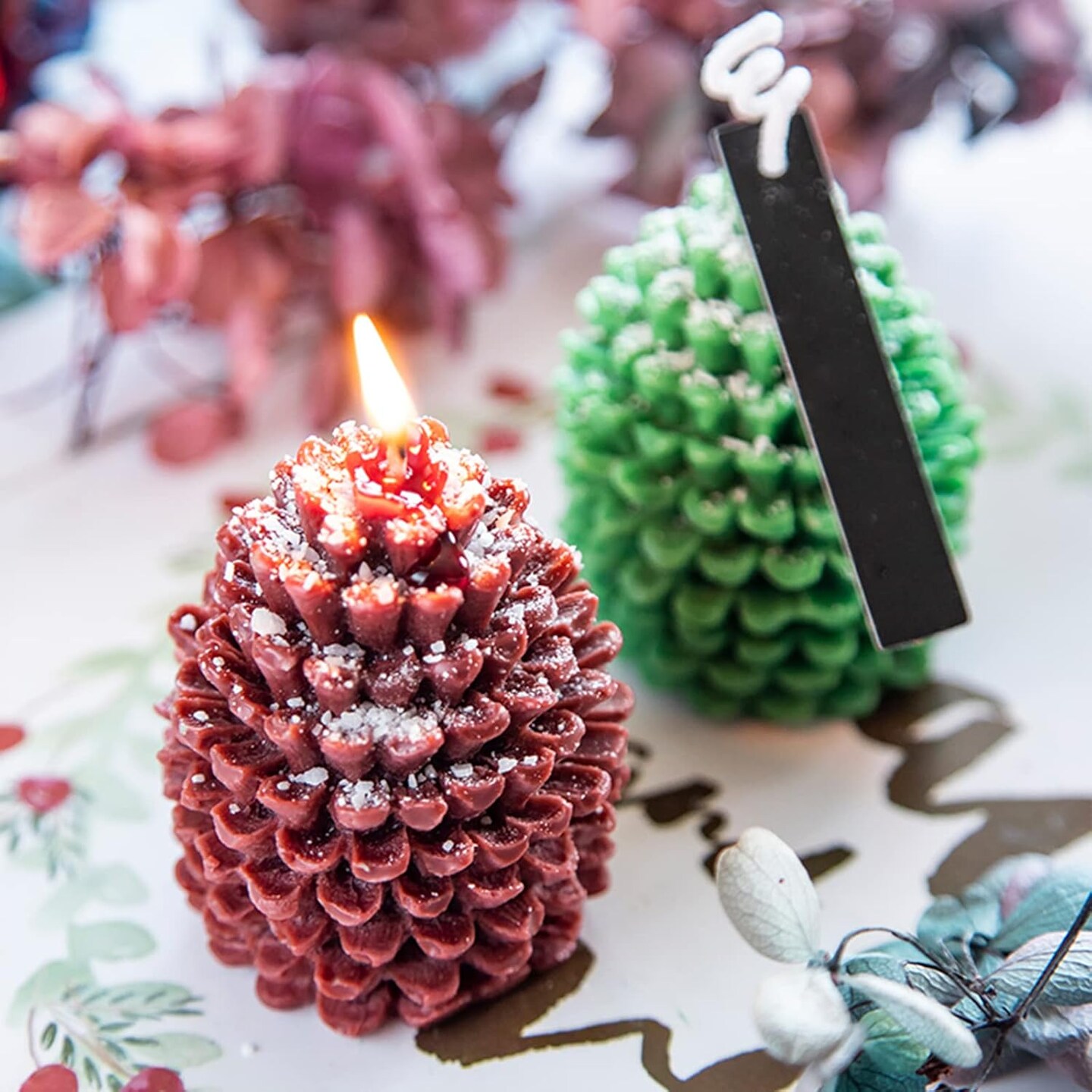 2PCS Pine Cone Silicone Candle Mold
