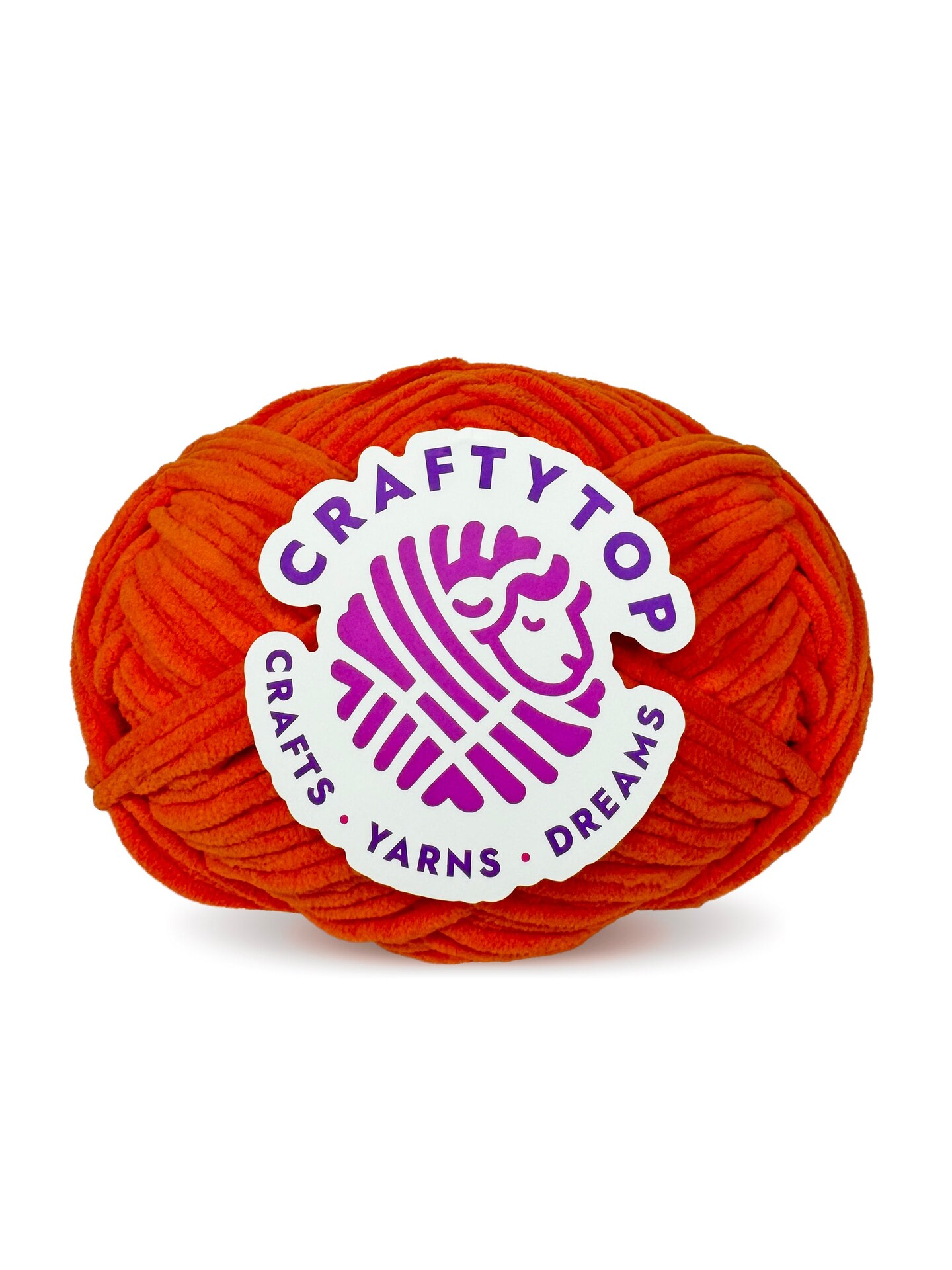 Craftytop&#x2122; Bulky Velvet Yarn #5 for Knitting &#x26; Crochet (Pumpkin Patch)