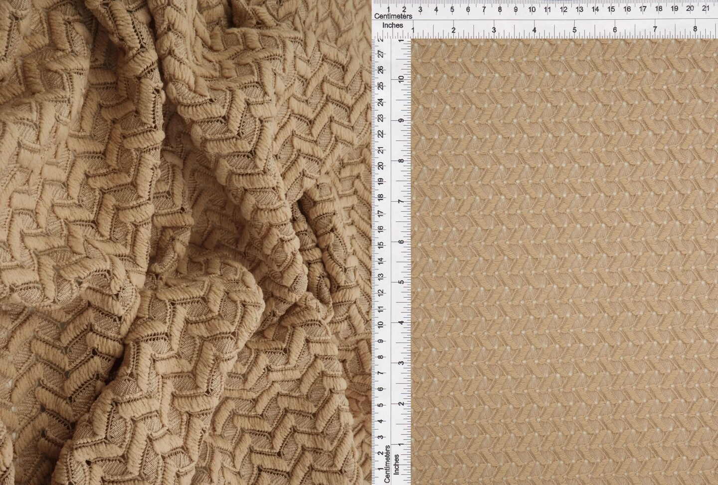 1 Yard Crochet Lace Fabric, 58/60″ Wide Polyester Spandex Blend