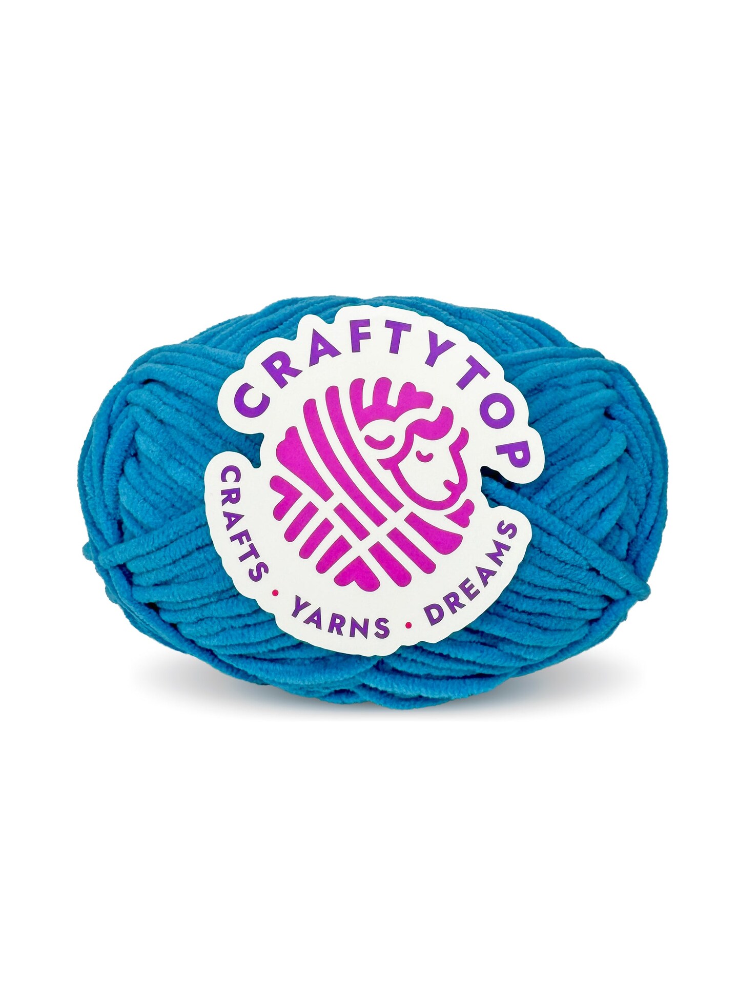 Craftytop™ Bulky Velvet Yarn #5 for Knitting & Crochet (Electric Sky)