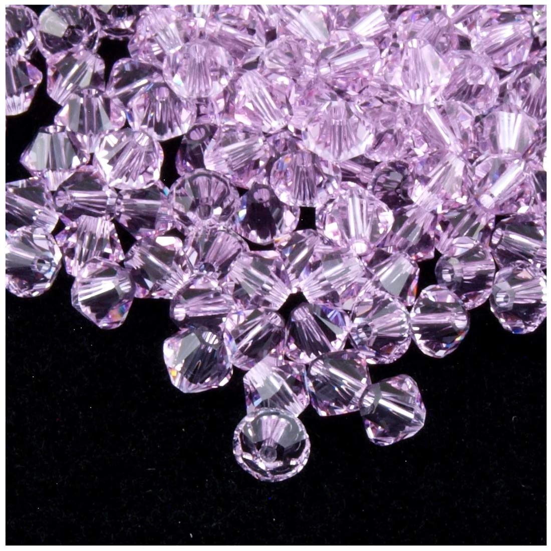 100pcs Authentic Preciosa 6mm Faceted Bicone Crystal Loose Beads Violet Compatible with Swarovski 5301/5328 for DIY Jewelry Making Pre-B604