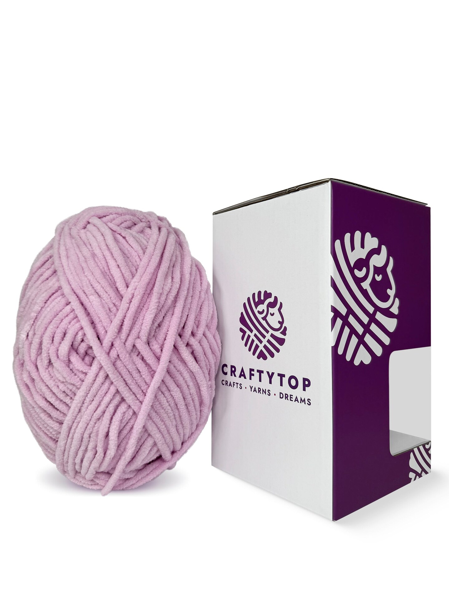 Craftytop™ Bulky Velvet Yarn #5 for Knitting & Crochet (Wisteria Bloom)