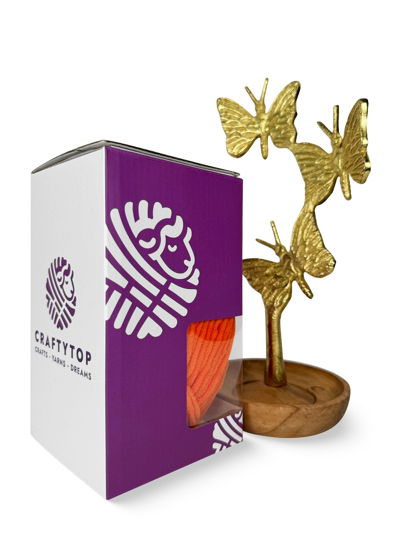 Craftytop&#x2122; Bulky Velvet Yarn #5 for Knitting &#x26; Crochet (Pumpkin Patch)