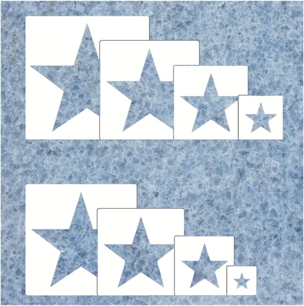 Large Star Stencil for Painting on Wood Reusable Plastic 5 Point