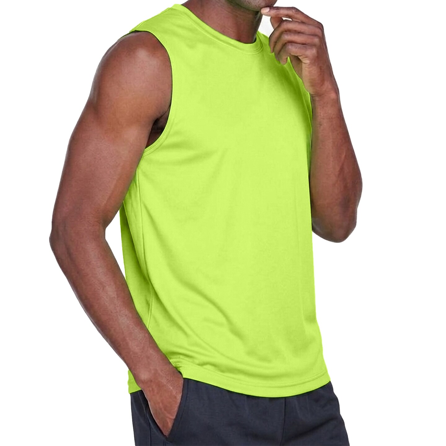 Team 365 Men's Zone Performance Muscle T-Shirt, Sleeveless Athletic Tank for Gym & Casual Wear
