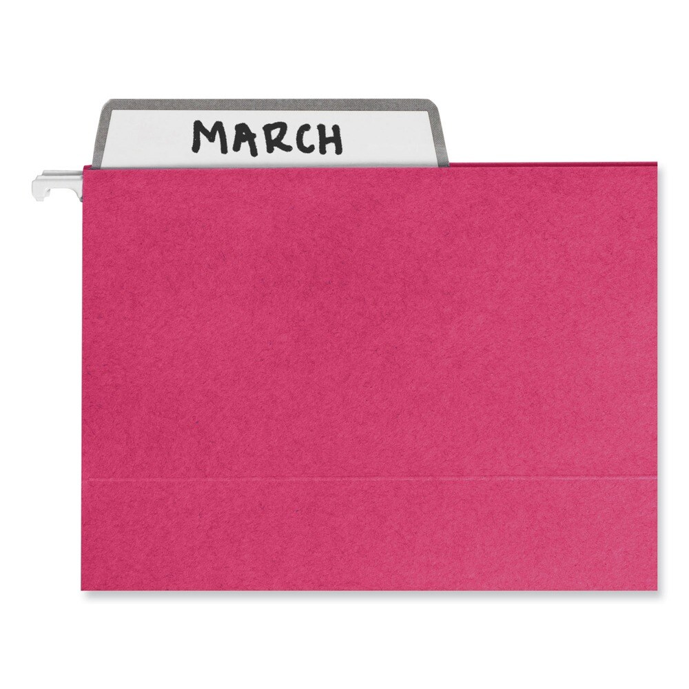 Smead 1/3-Cut Colored Hanging File Folders with ProTab Kit - Red/Letter Size (1-Kit)
