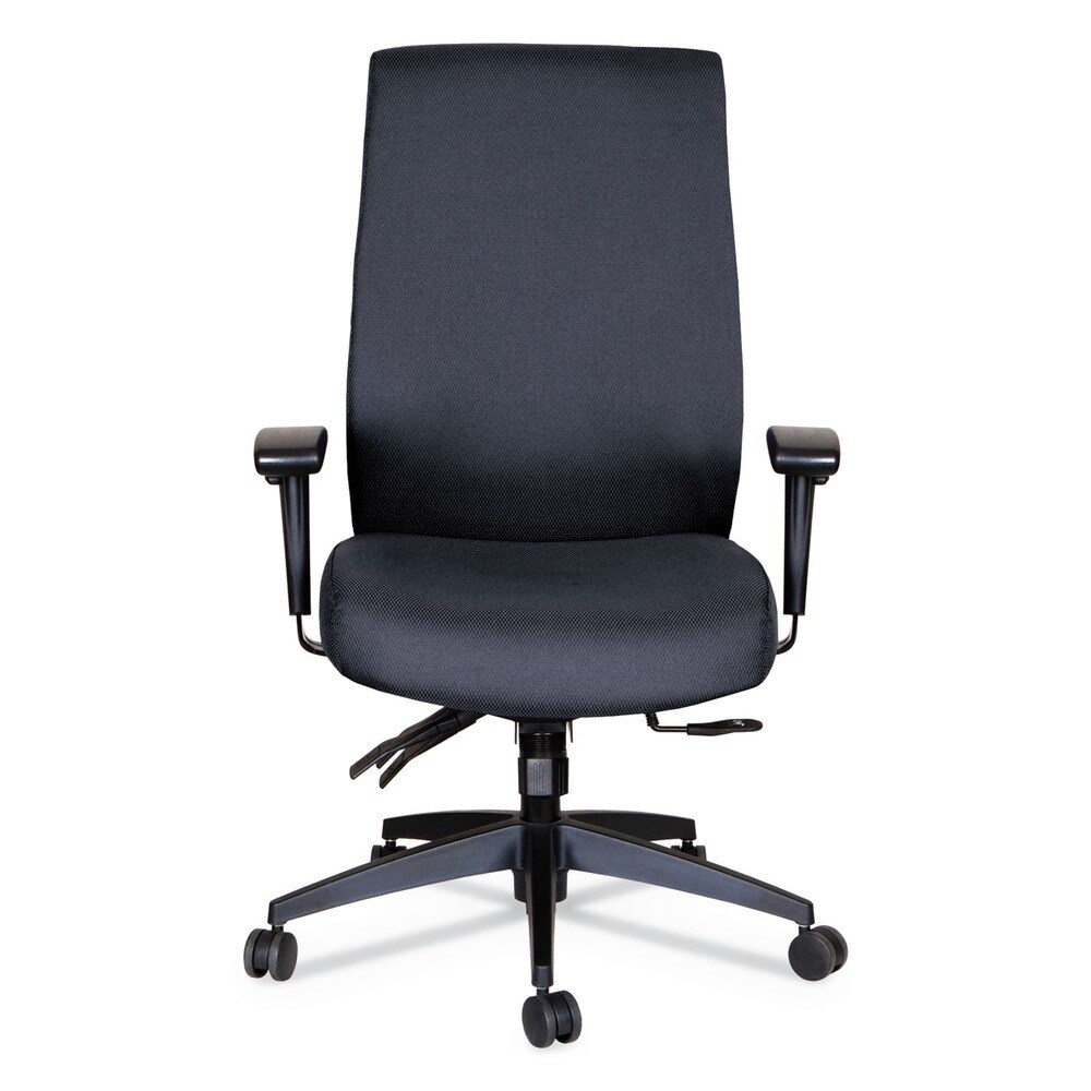 Alera Wrigley Series 17.24 in. to 20.55 in. Seat Height 24/7 High Performance High-Back Multifunction Task Chair - Black