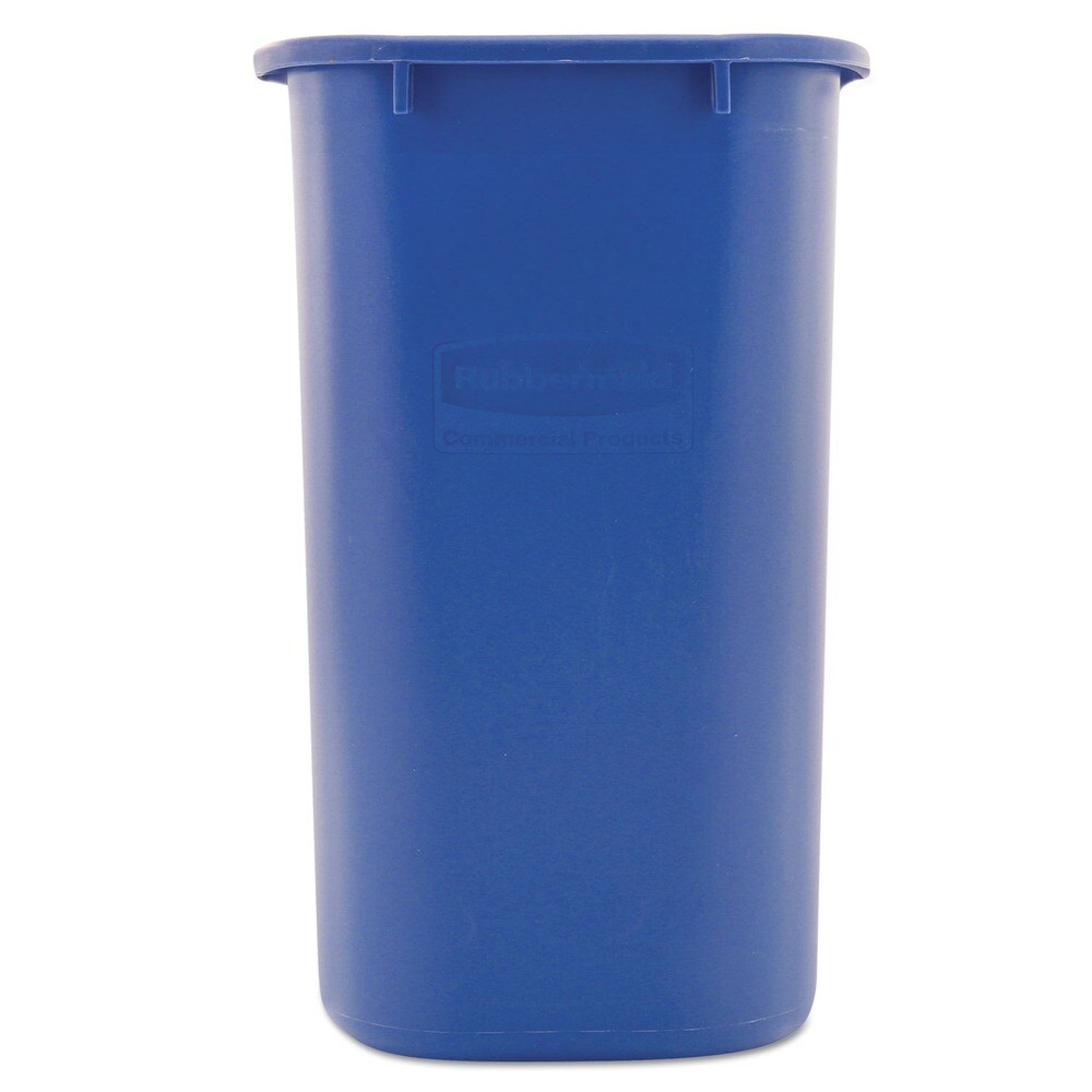 Rubbermaid Commercial 28.13-Quart Rectangular Deskside Recycling Container - Medium, Blue