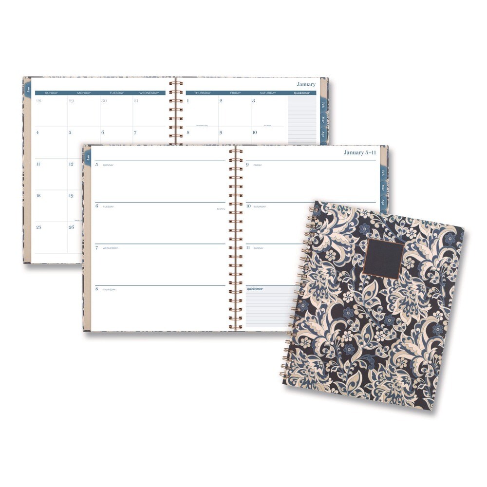 AT-A-GLANCE 11 in. x 8.5 in. 12-Month (Jan-Dec 2026) Elizabeth Weekly/Monthly Planner - Blue Cover