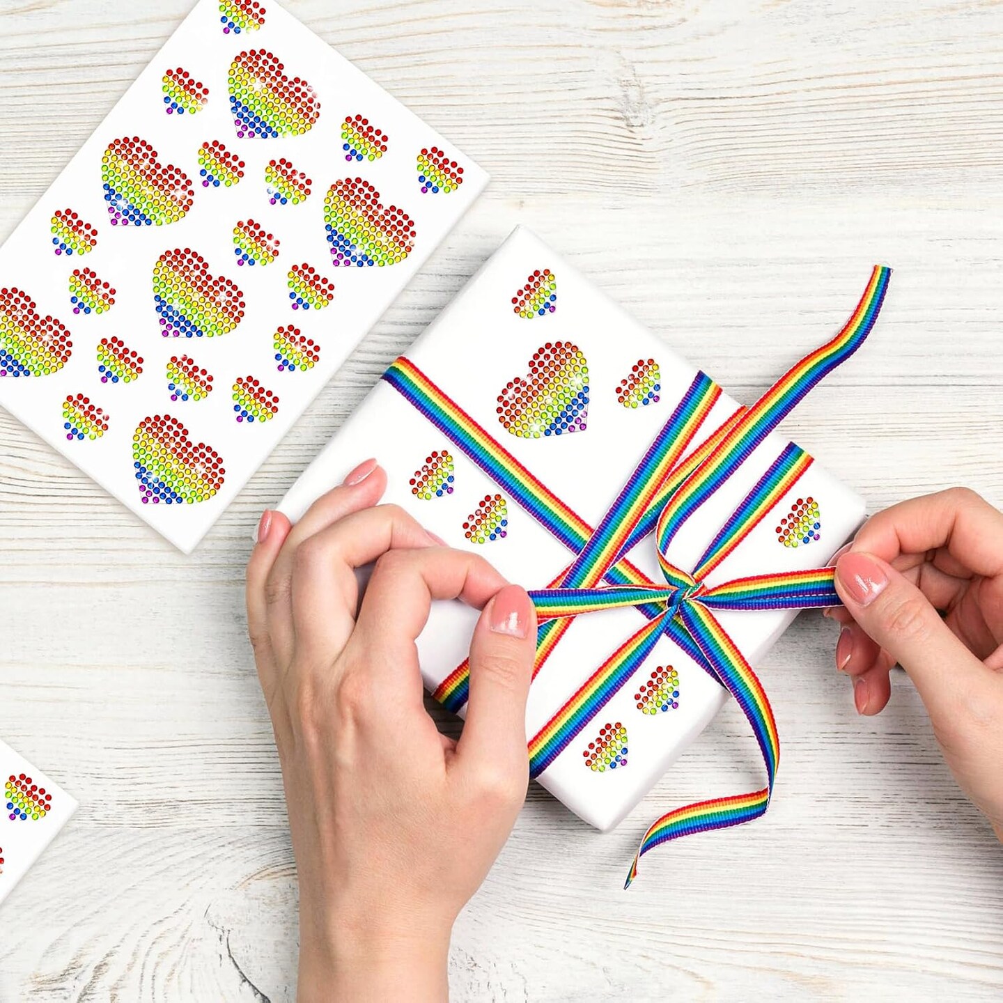 84Pcs Rhinestone Pride Stickers - Glitter Crystal Rainbow Heart & Stripe Decals - 3D Sparkle LGBTQ+ Self-Adhesive Gems for Laptops, Water Bottles, Face & Parade Accessories