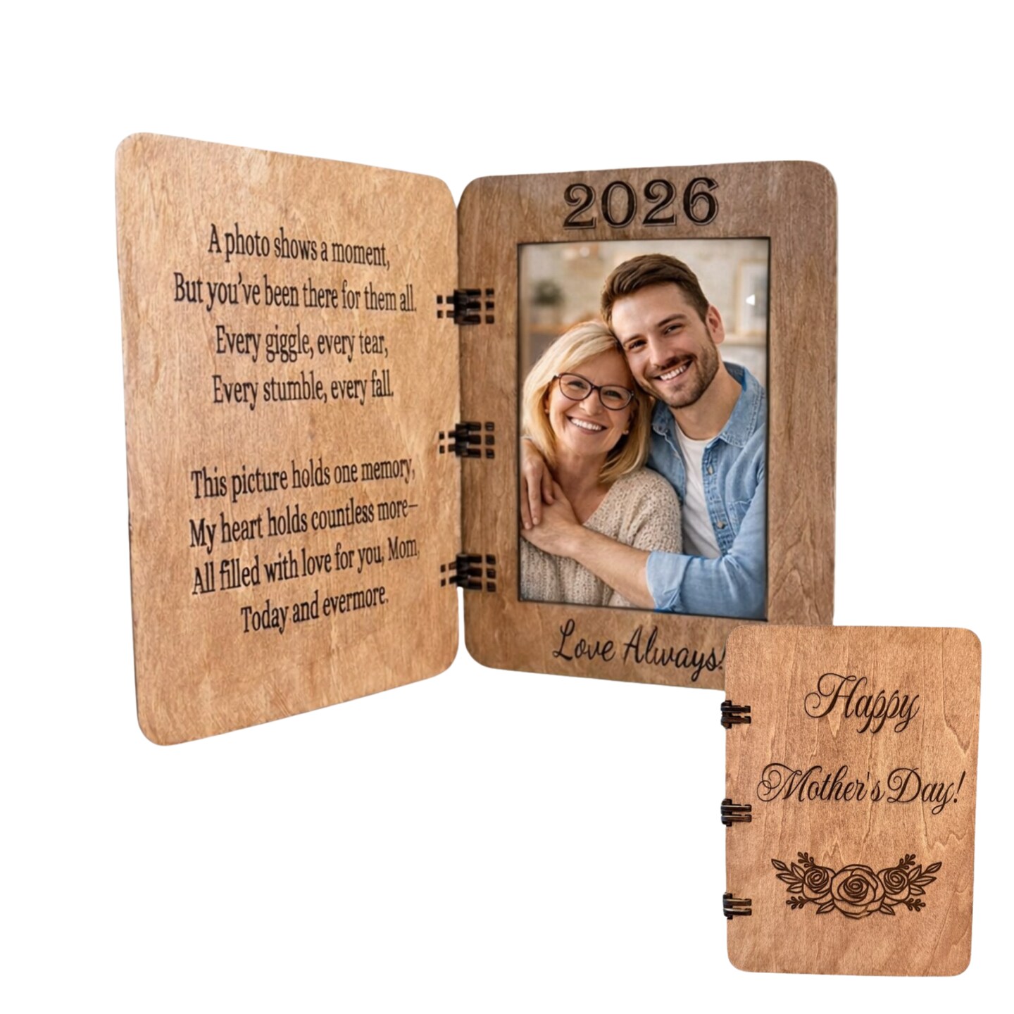 Mother's Day and Father's Day Wood Greeting Card Picture Frames