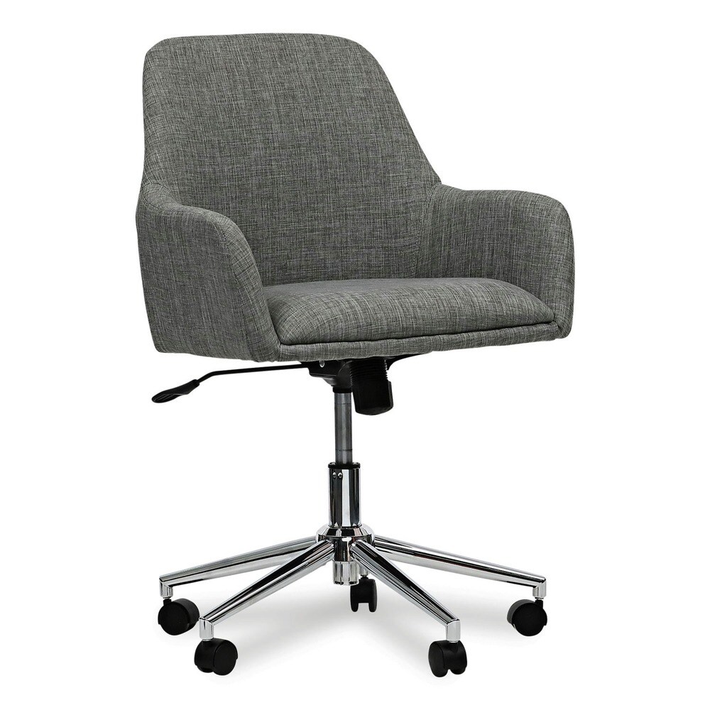 Alera 18.9 in. to 22.24 in. Seat Height Mid-Century Task Chair Supports Up to 275 lb - Gray Seat/Gray Back