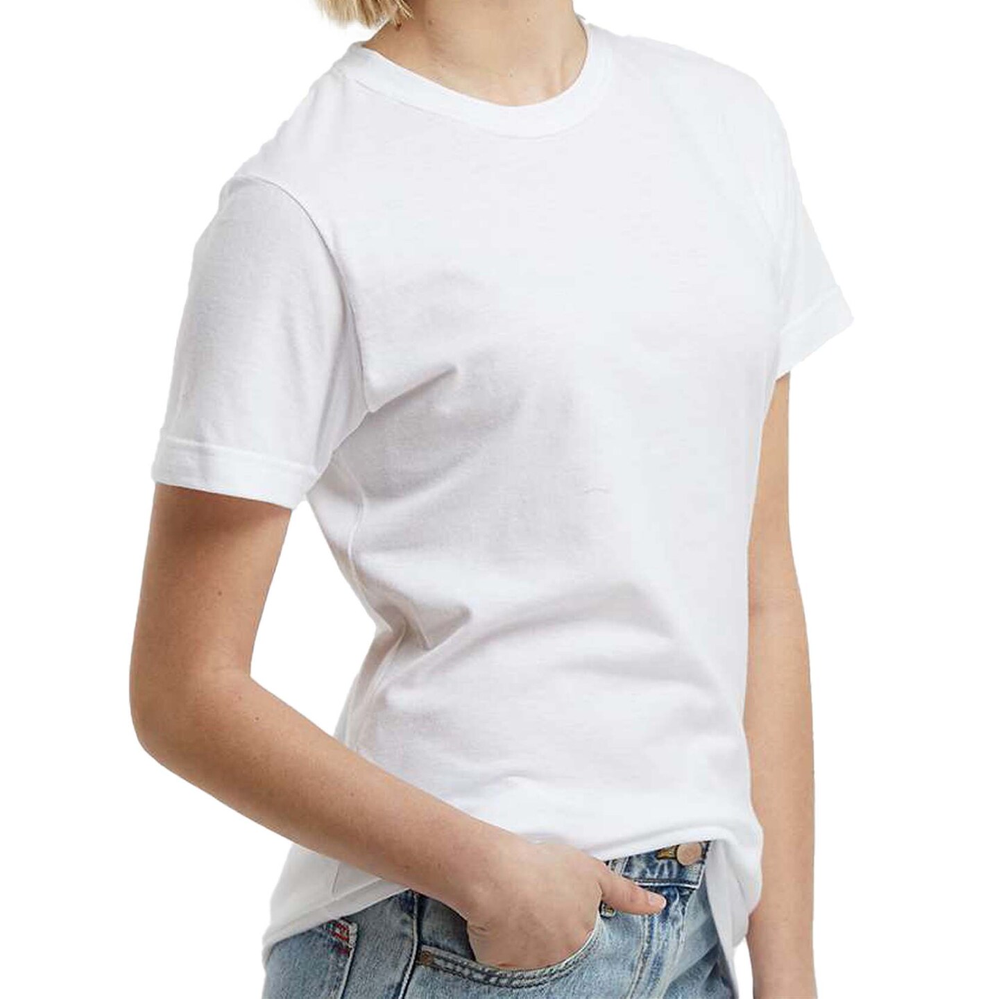 Tultex Women's Fine Jersey T-Shirt, Short Sleeve Crewneck Blank Tee for Crafts