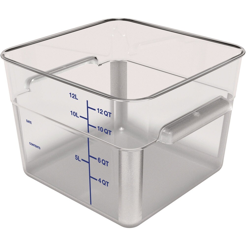Carlisle 11.13 in. x 11.13 in. x 8.25 in. 12 qt. Squares Polycarbonate Food Storage Container - Clear