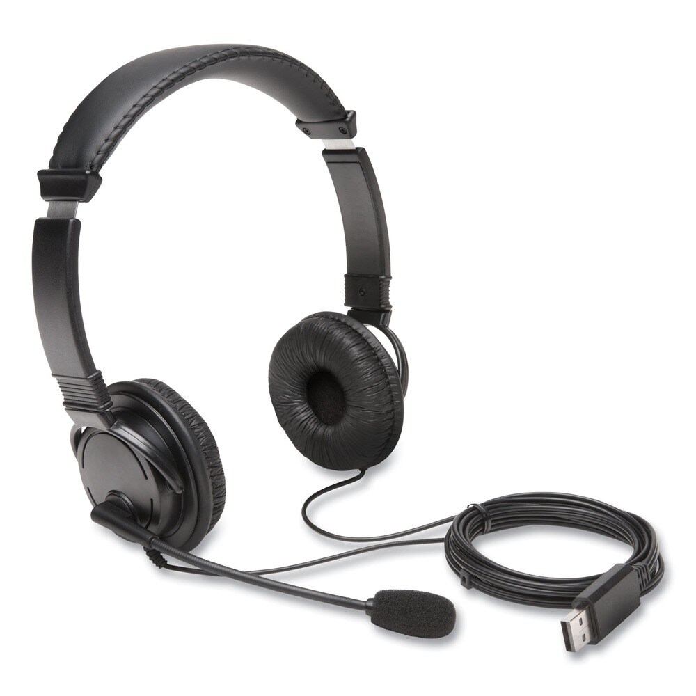 Kensington Hi-Fi Headphones with Microphone and 6 ft. Cord - Black