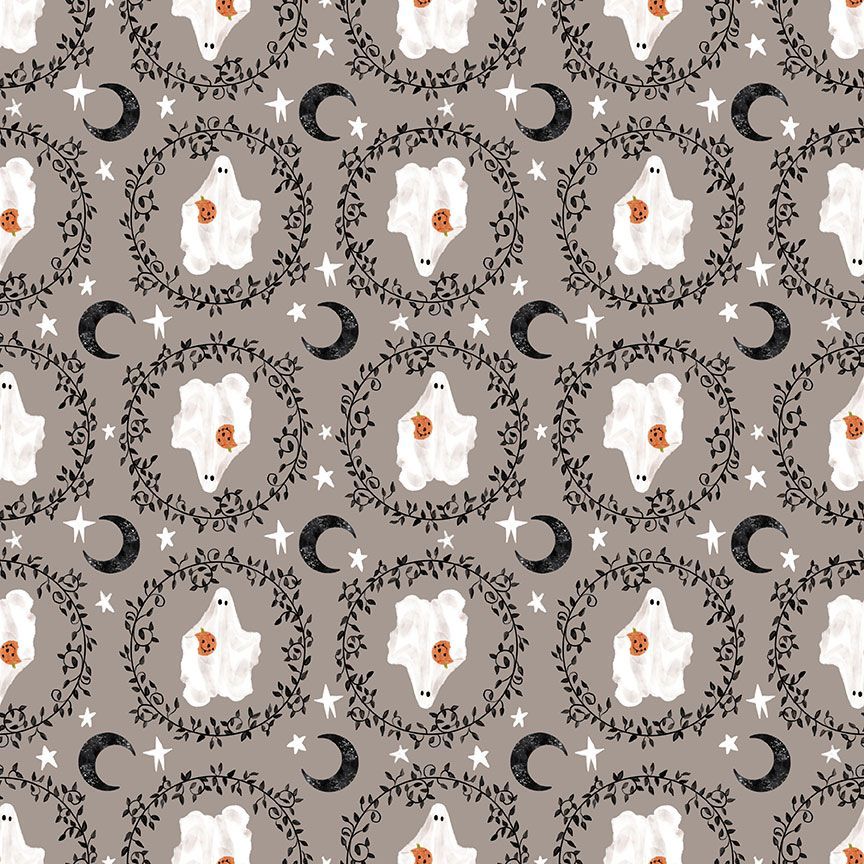 Fabric Dear Stella Designs Paloma Boo-Tique Ghouls Night Out by the Quarter Yard DPJ3391