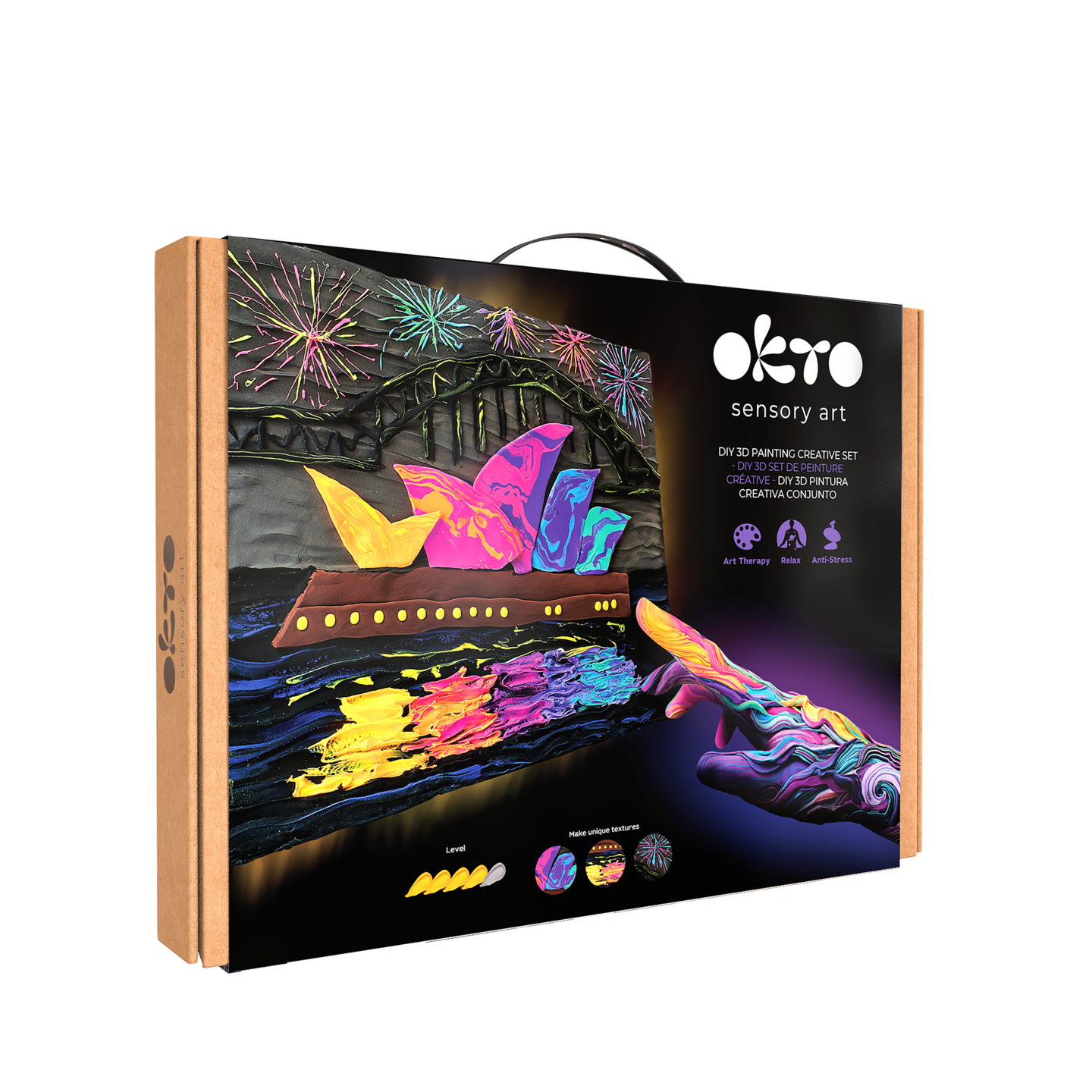 OKTO Air Dry Clay 3D Painting Kit "Sydney Opera House", 11.8" x 15.7"