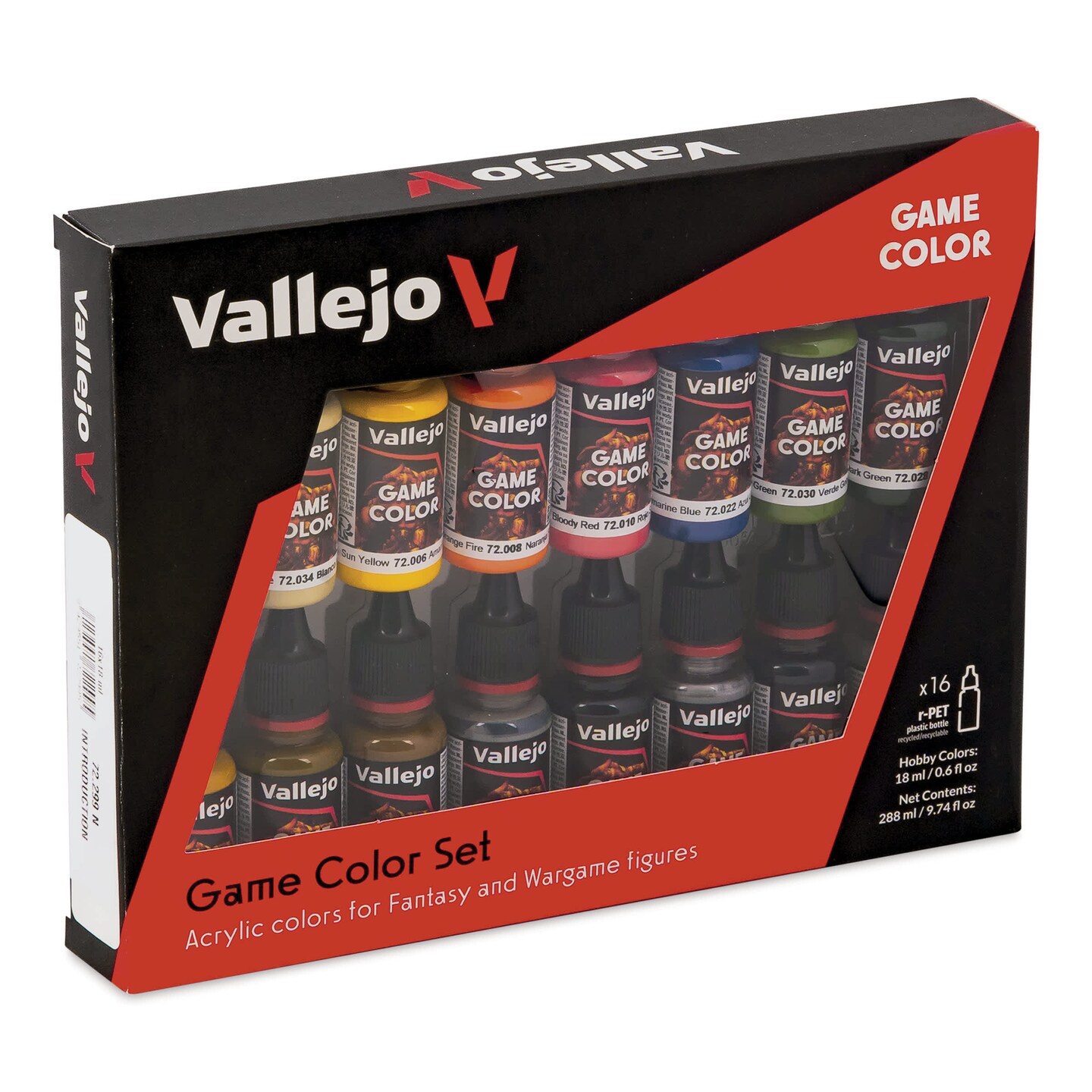 Vallejo Game Color Acrylic Paint - Set of 16, Intro Colors, 18 ml