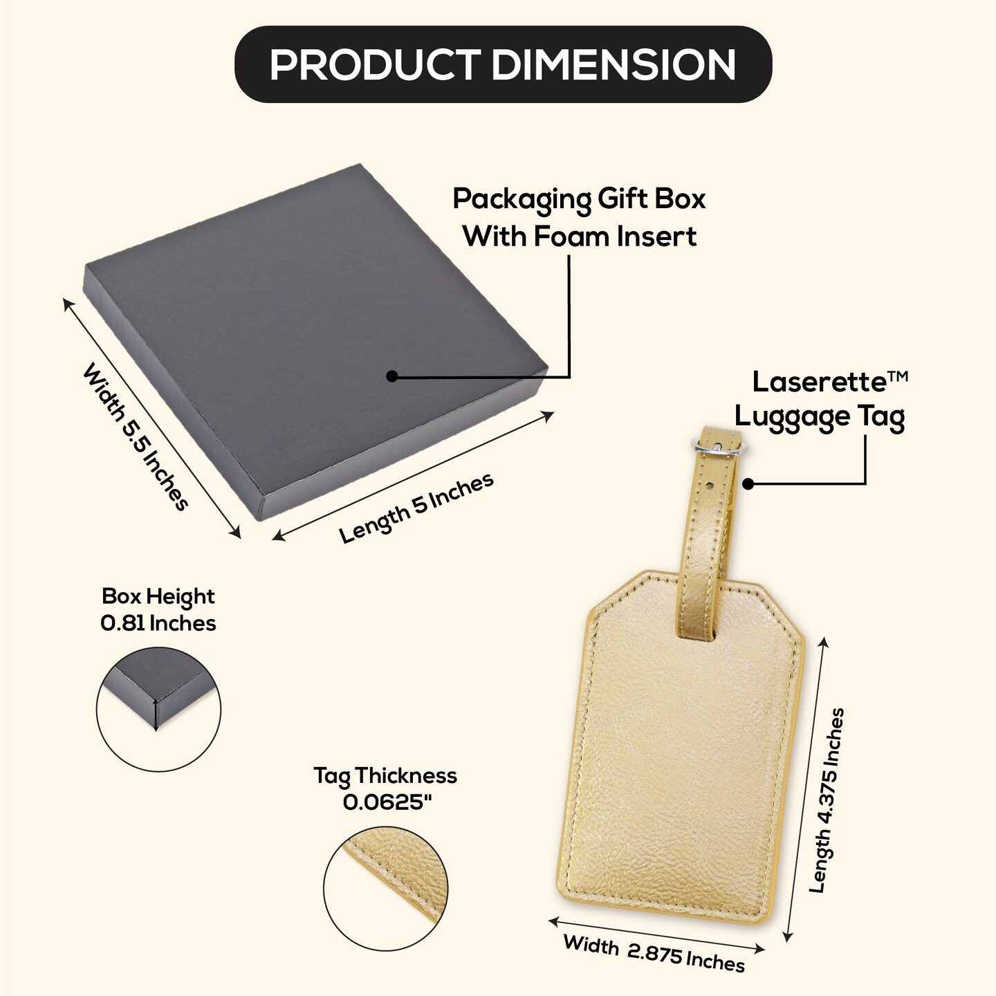 MakerFlo Laserette™ Luggage Tag Blank, Pack of 12 Engravable Leatherette Travel Bag Tag with Privacy Flap, Laser Engraving Material, Wholesale & Bulk