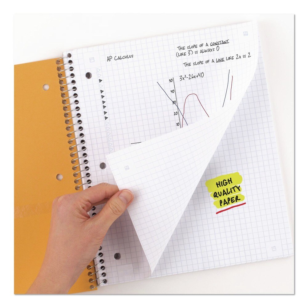 Five Star 11 in. x 8.5 in. 1-Subject Quadrille Rule Wirebound Notebook with 2 Pockets - Assorted Cover (100 Sheets)
