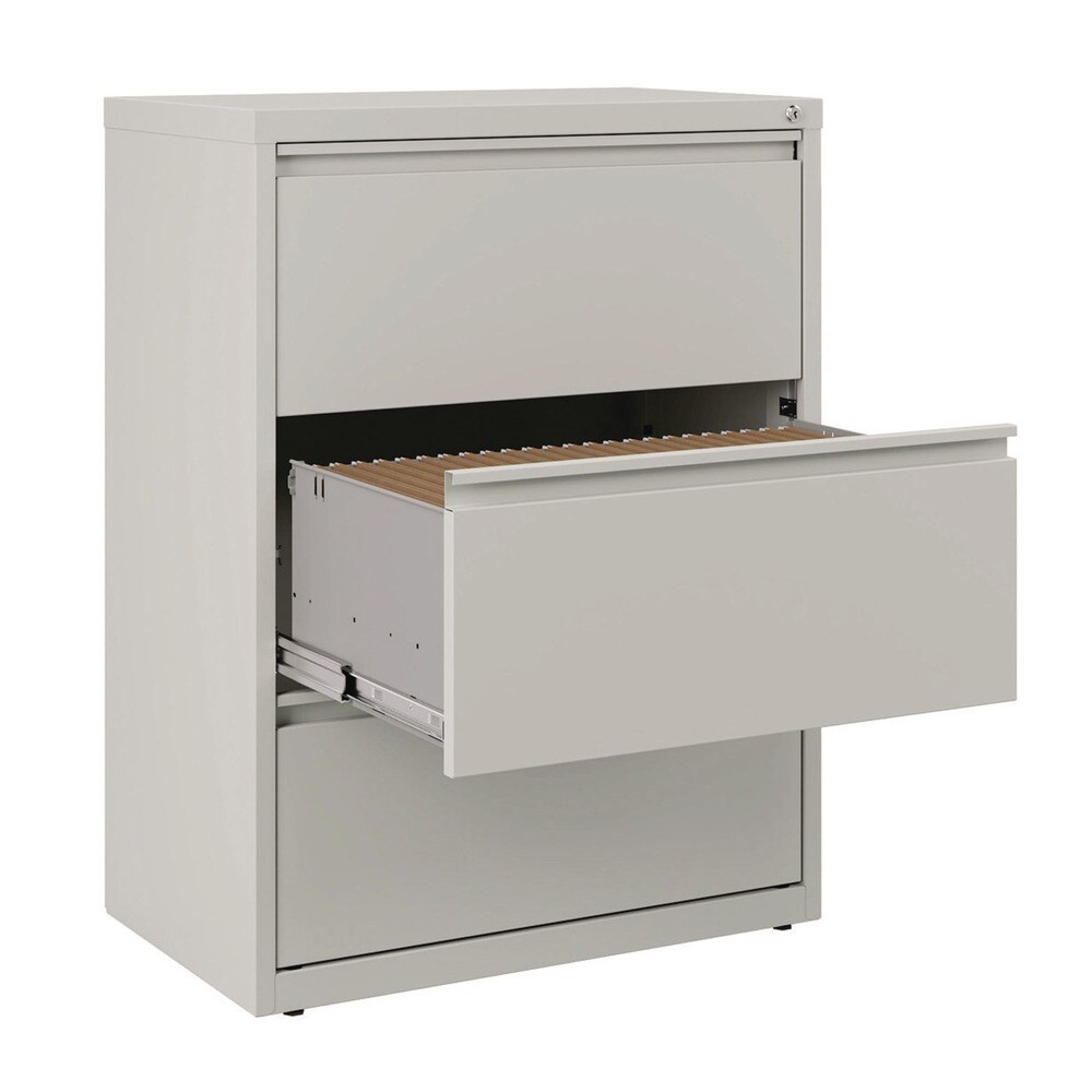 Alera 30 in. x 18.62 in. x 40.25 in. Three Legal/Letter-Size File Drawers Lateral File Cabinet - Light Gray