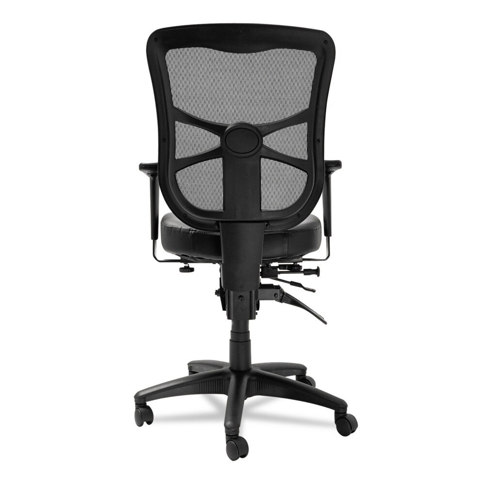 Alera Elusion Series Supports Up to 275 lbs. 17.7 in. to 21.4 in. Seat Height Mesh Mid-Back Multifunction Chair - Black