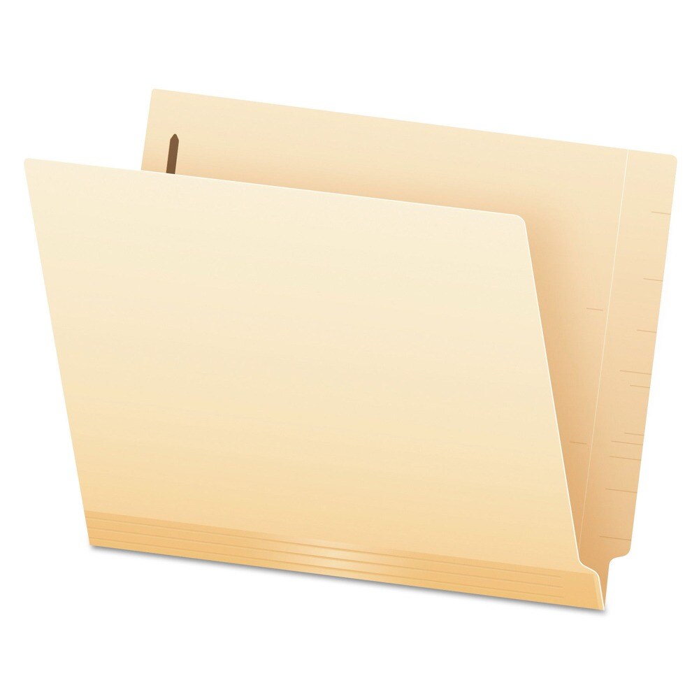 Pendaflex 0.75 in. Expansion 11-pt Manila 1 Fastener Letter Size Laminated End Tab Fastener Folders - Manila (50/Box)
