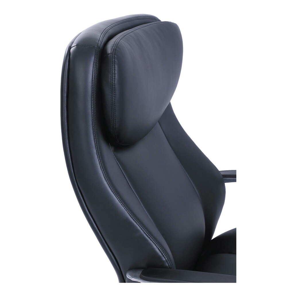 La-Z-Boy 20.5 in. to 23.5 in. Seat Height Commercial 2000 Big/Tall Executive Chair Supports Up to 400 lbs. - Black Seat/Back, Silver Base