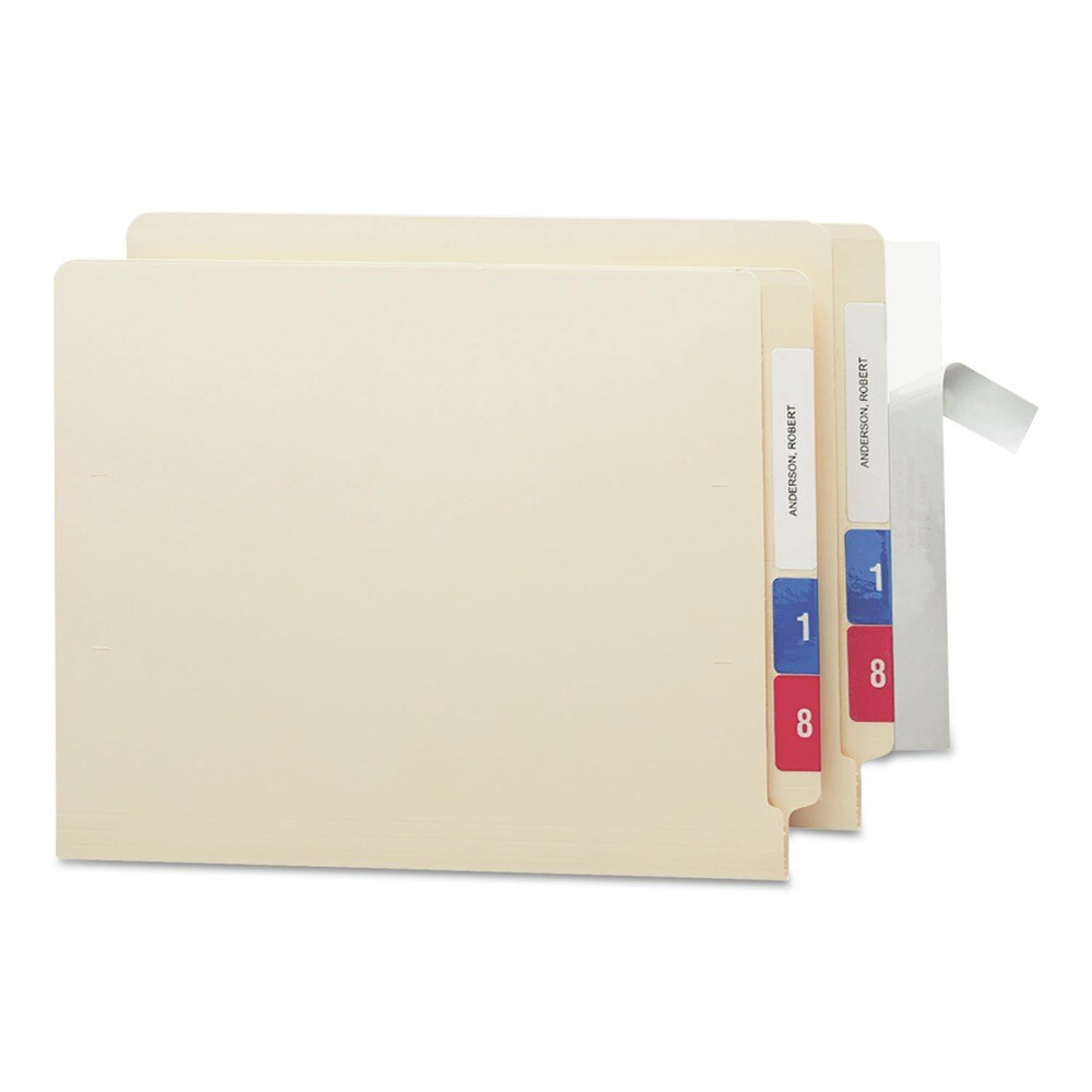 Smead 8 in. x 1.69 in. Seal and View File Folder Label Protector - Clear Laminate (100/Pack)