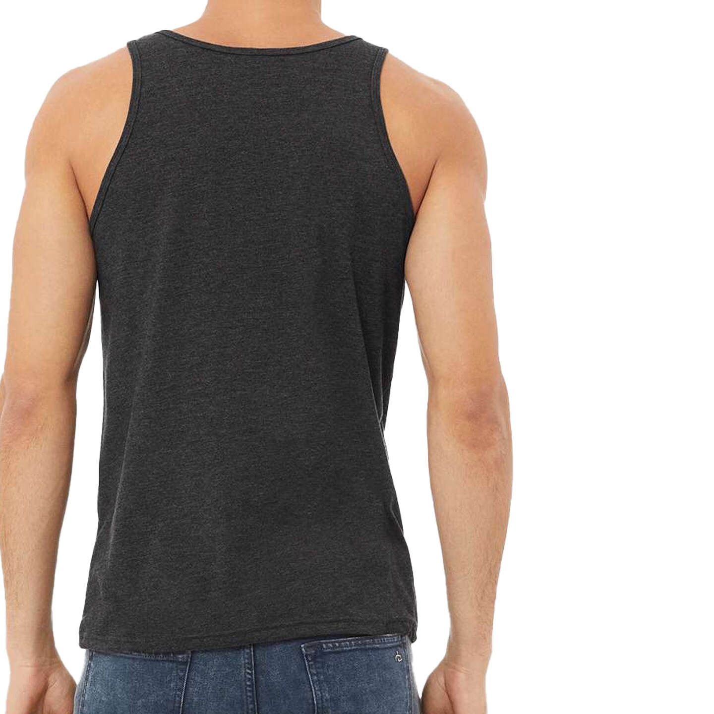 BELLA + CANVAS Men's Heather CVC Tank, Gym & Muscle Sleeveless Tank Top