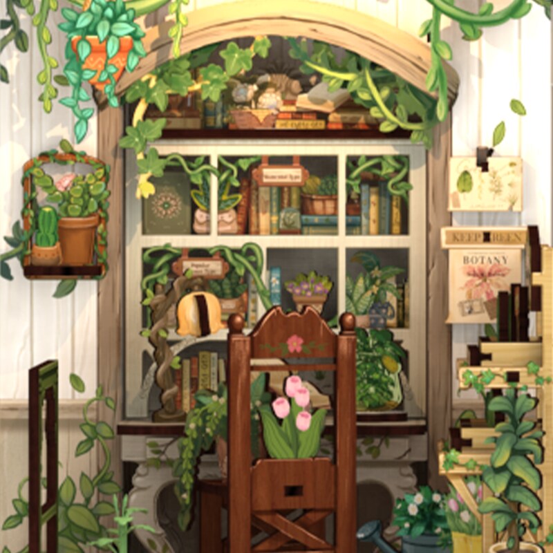 MiniCity Kit Book Nook - Kit miniature - Serre-livres 3D - Puzzle en bois avec housse de protection contre la poussière - Pour adolescents et adultes (Robin des Bois des bois