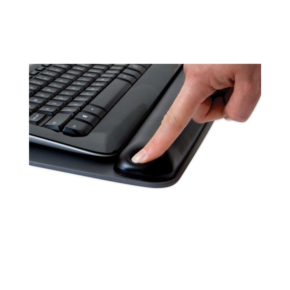 3M 19.6 in. x 10.6 in. Antimicrobial Gel Keyboard Wrist Rest Platform - Black/Gray/Silver