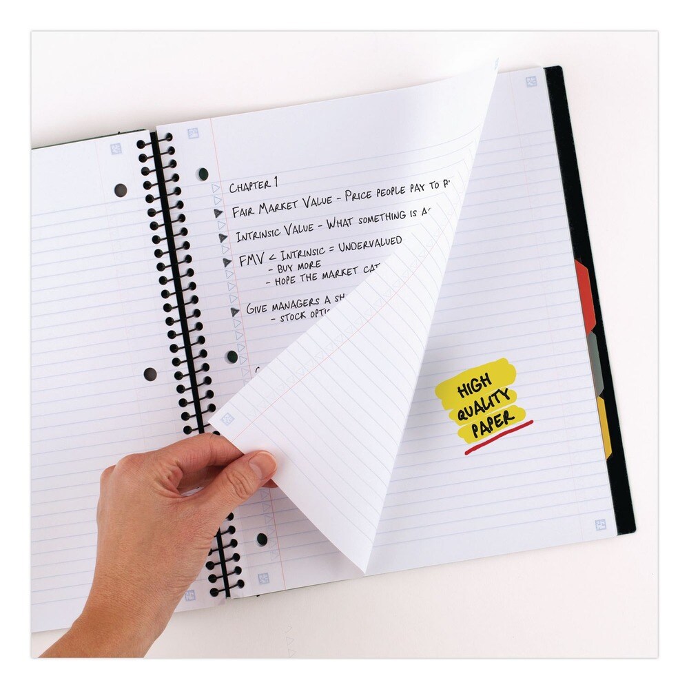 Five Star 11 in. x 8.5 in. Sheets 5-Subject Medium/College Rule Advance Wirebound Notebook - Randomly Assorted Cover Color