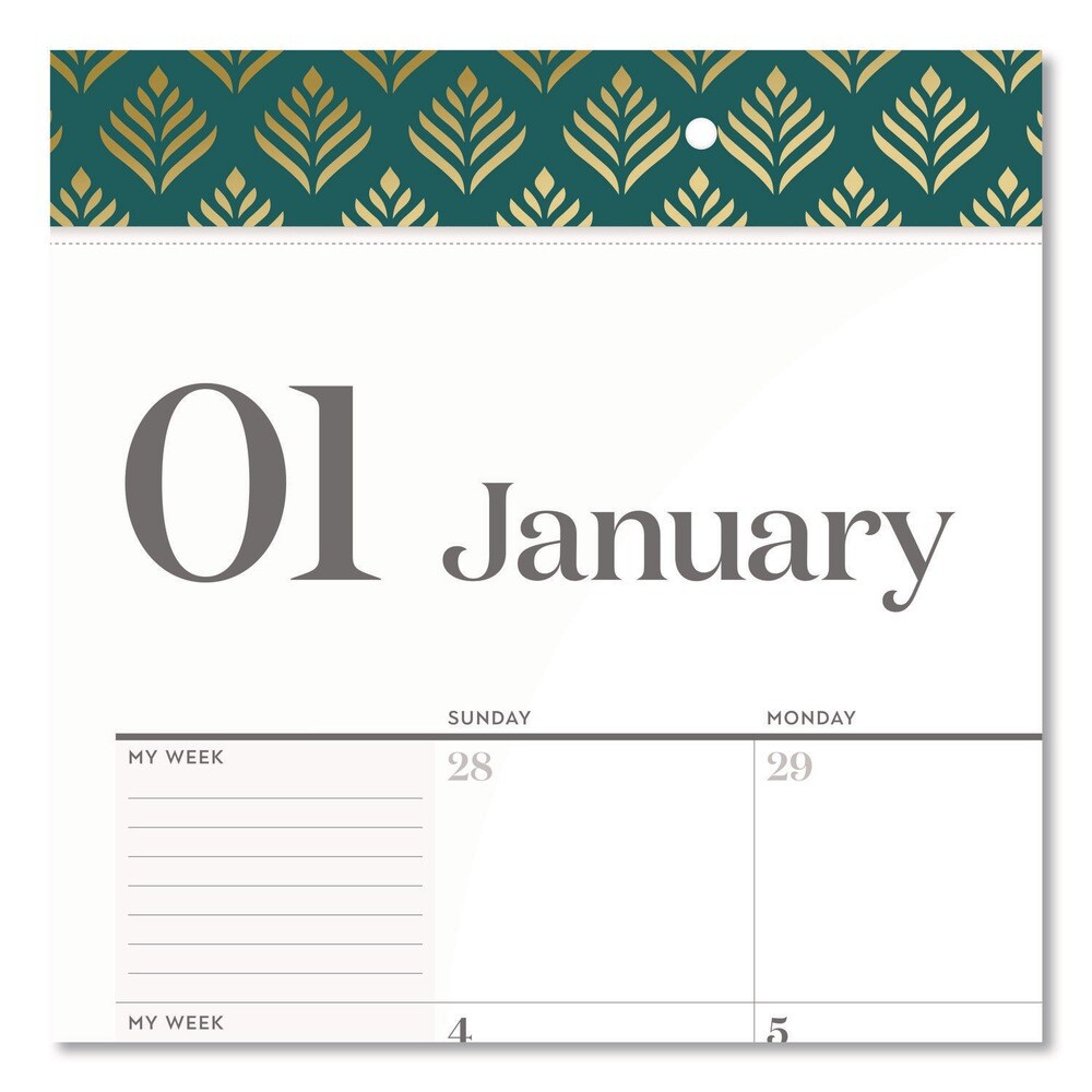 AT-A-GLANCE 21.75 in. x 17 in. 12-Month (Jan-Dec): 2026 WorkStyle Monthly Desk Pad Calendar - White Sheets, Teal Headband/Clear Corners