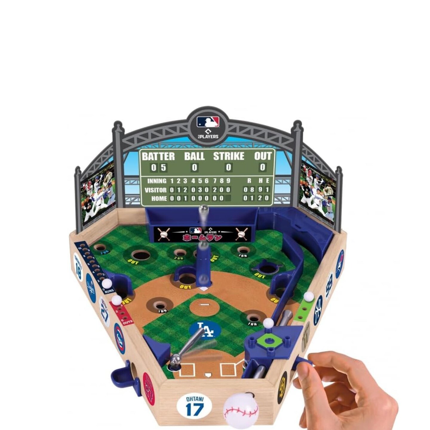 Merchant Ambassador MLB Wooden Pinball Baseball Game 14 x 12 x 8 inches