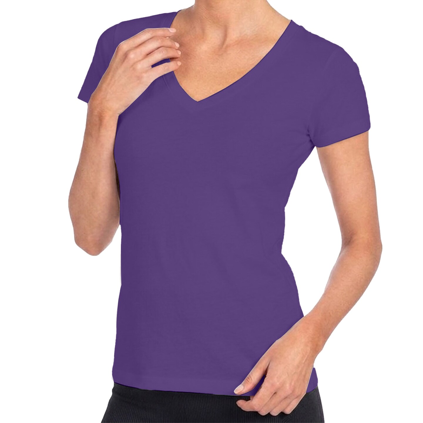 Next Level Women's Ideal V-Neck T-Shirt, Craft Light Solid Crewneck Tee