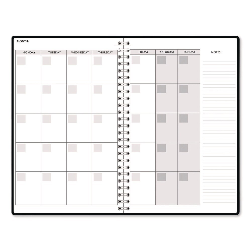 House of Doolittle Recycled Non-Dated Monthly/Weekly Cherry Blossoms Planner - Black/White Cover